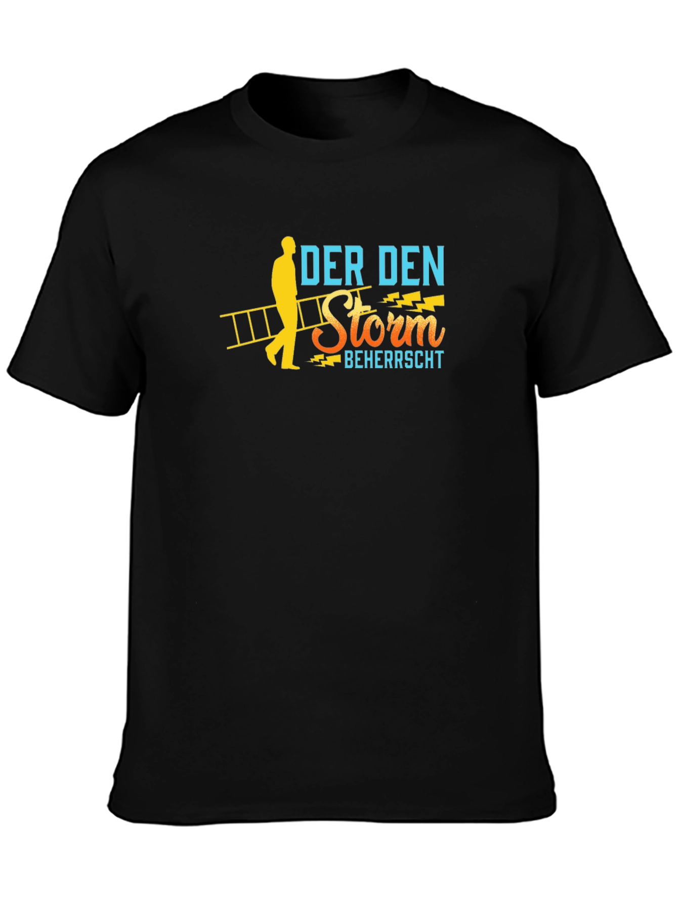 Der Den Storm Beherrscht Black T-Shirt