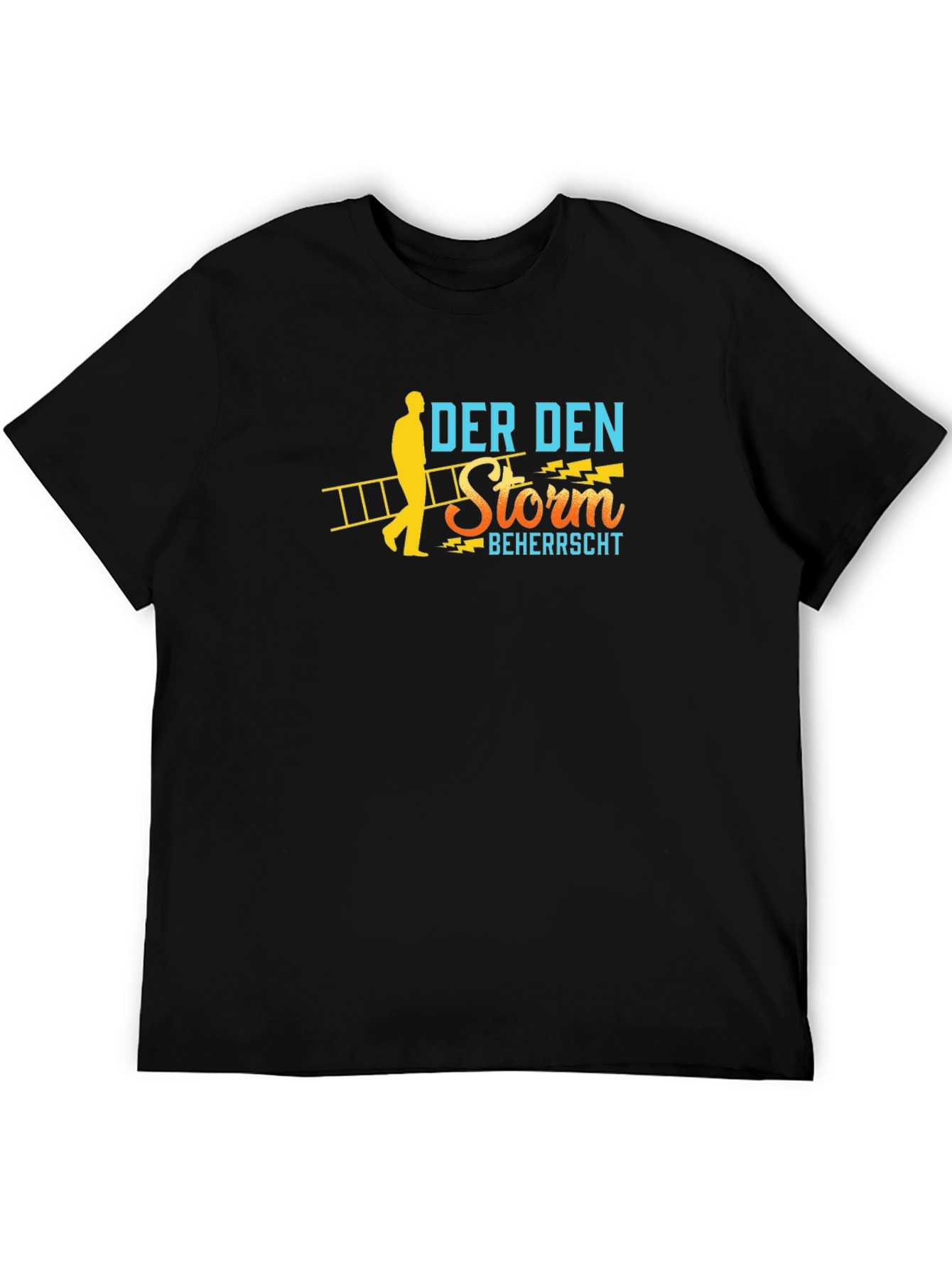 Der Den Storm Beherrscht Black T-Shirt