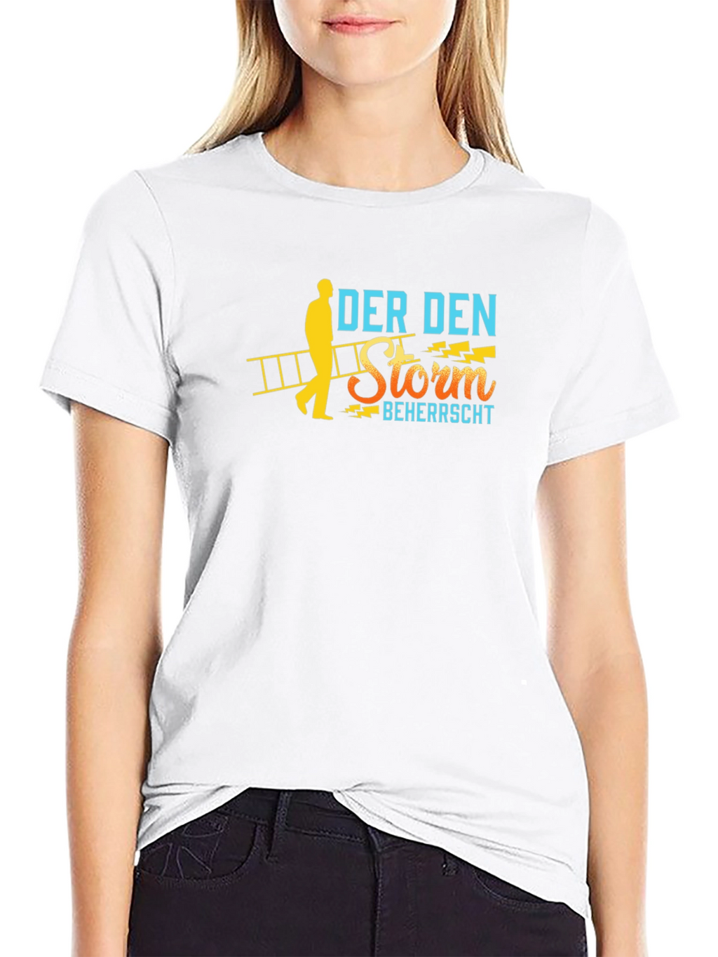 Der Den Storm Beherrscht Black T-Shirt