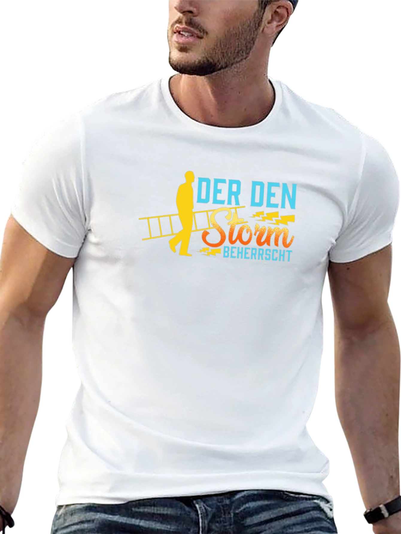 Der Den Storm Beherrscht Black T-Shirt