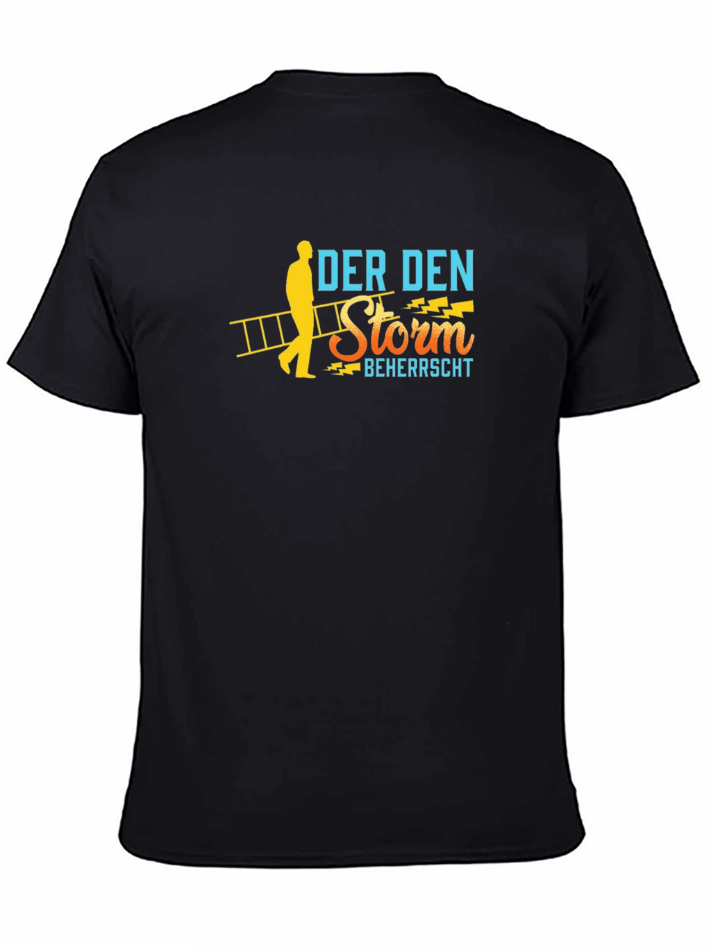 Der Den Storm Beherrscht Black T-Shirt