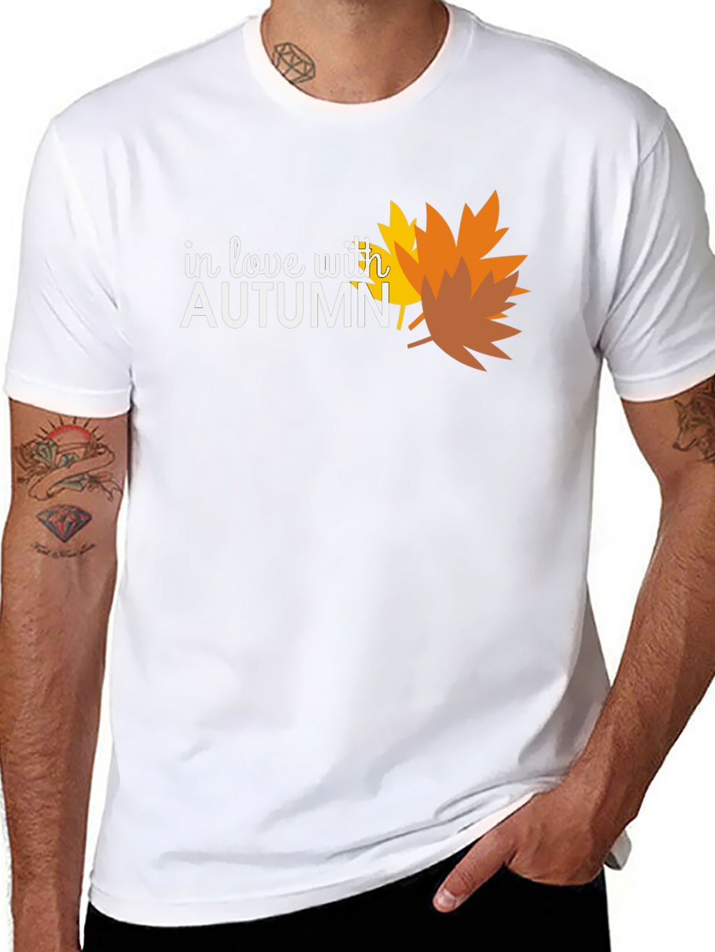 In Love With Autumn Black T-Shirt