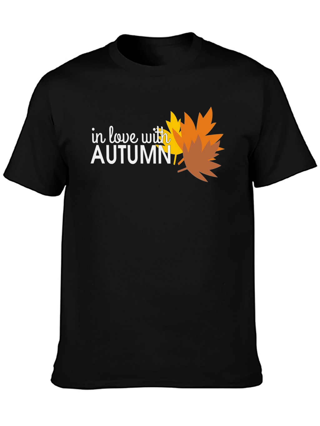 In Love With Autumn Black T-Shirt
