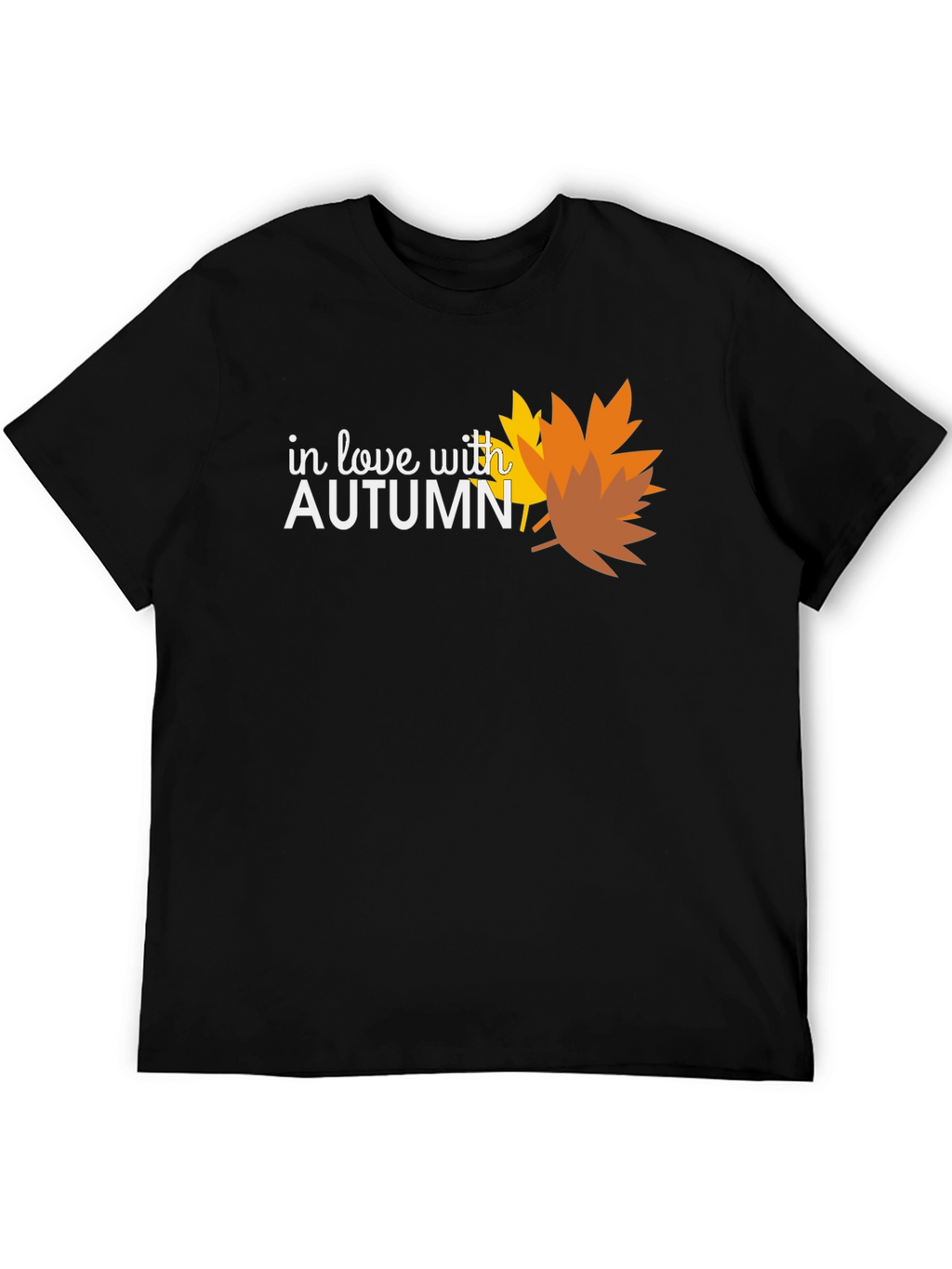 In Love With Autumn Black T-Shirt