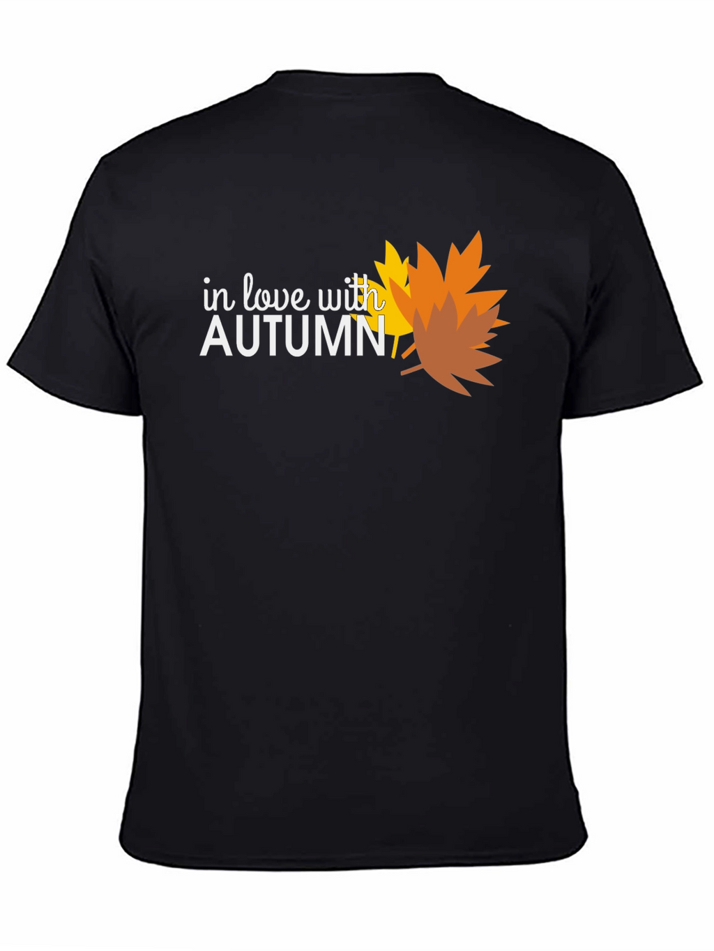 In Love With Autumn Black T-Shirt