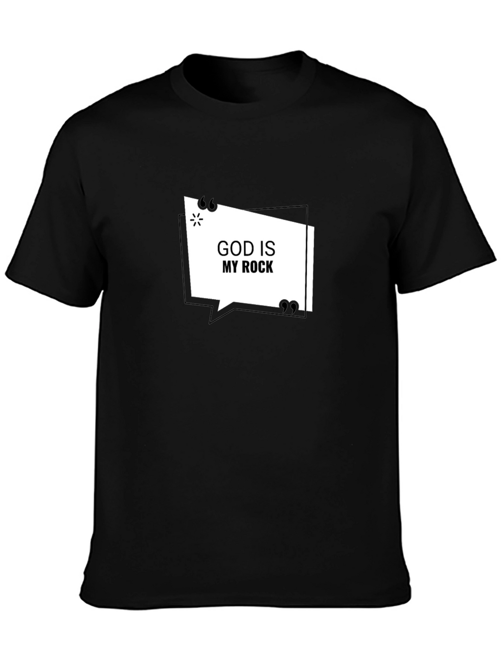 God Is My Rock Black T-Shirt