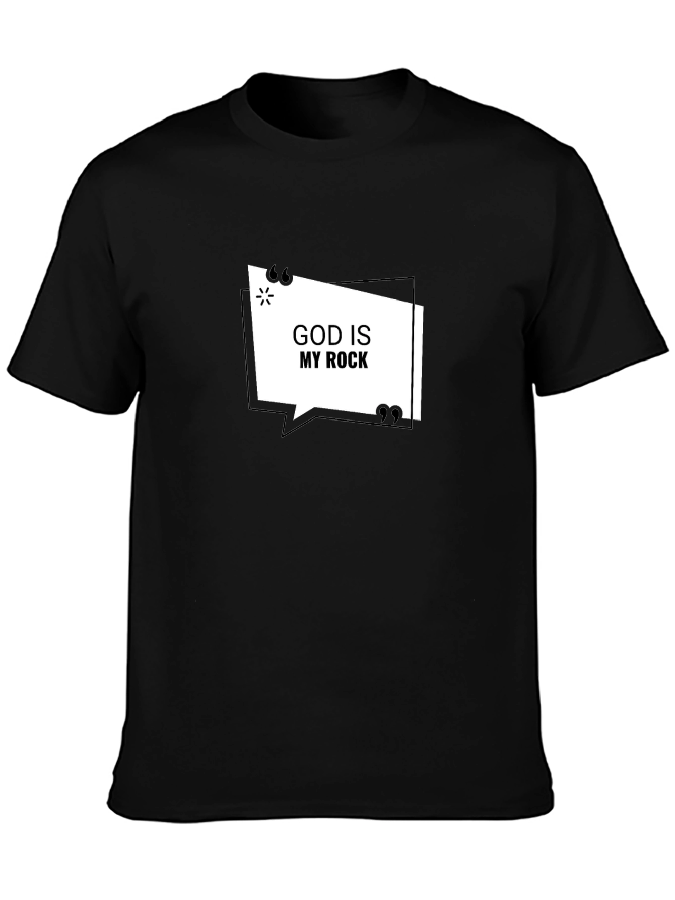 God Is My Rock Black T-Shirt