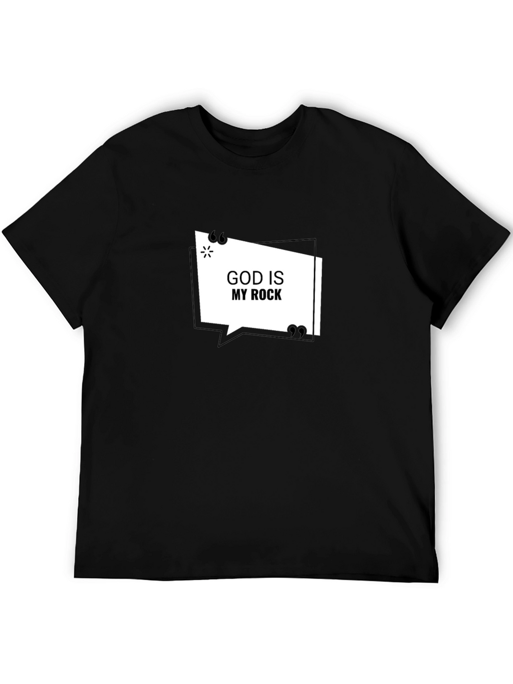 God Is My Rock Black T-Shirt