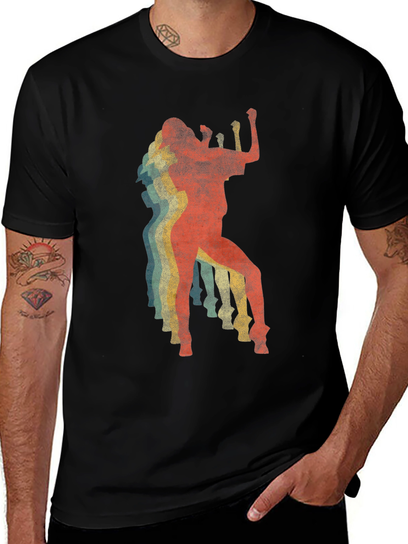 Retro Dancer Graphic T-Shirt - Vintage Style