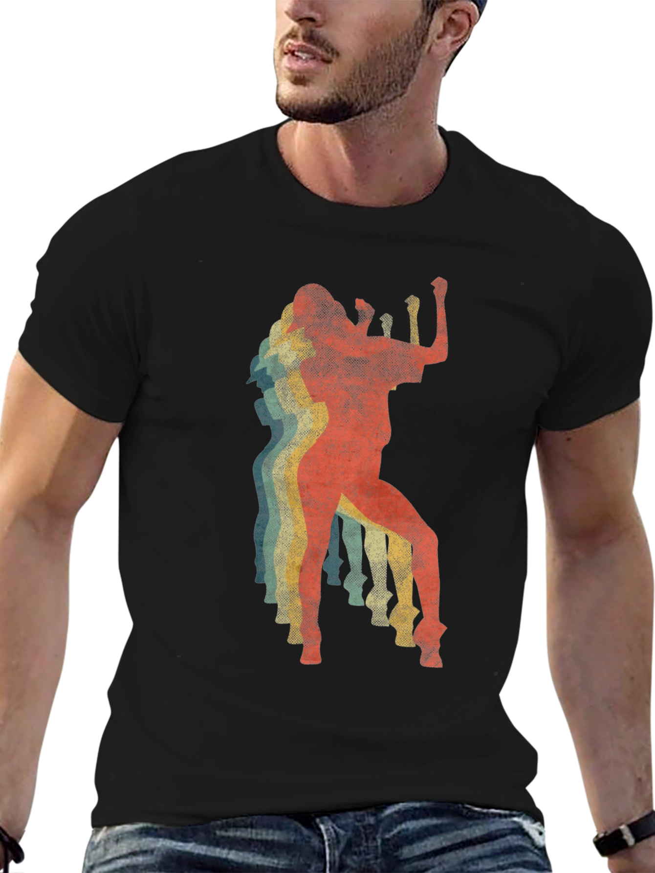 Retro Dancer Graphic T-Shirt - Vintage Style