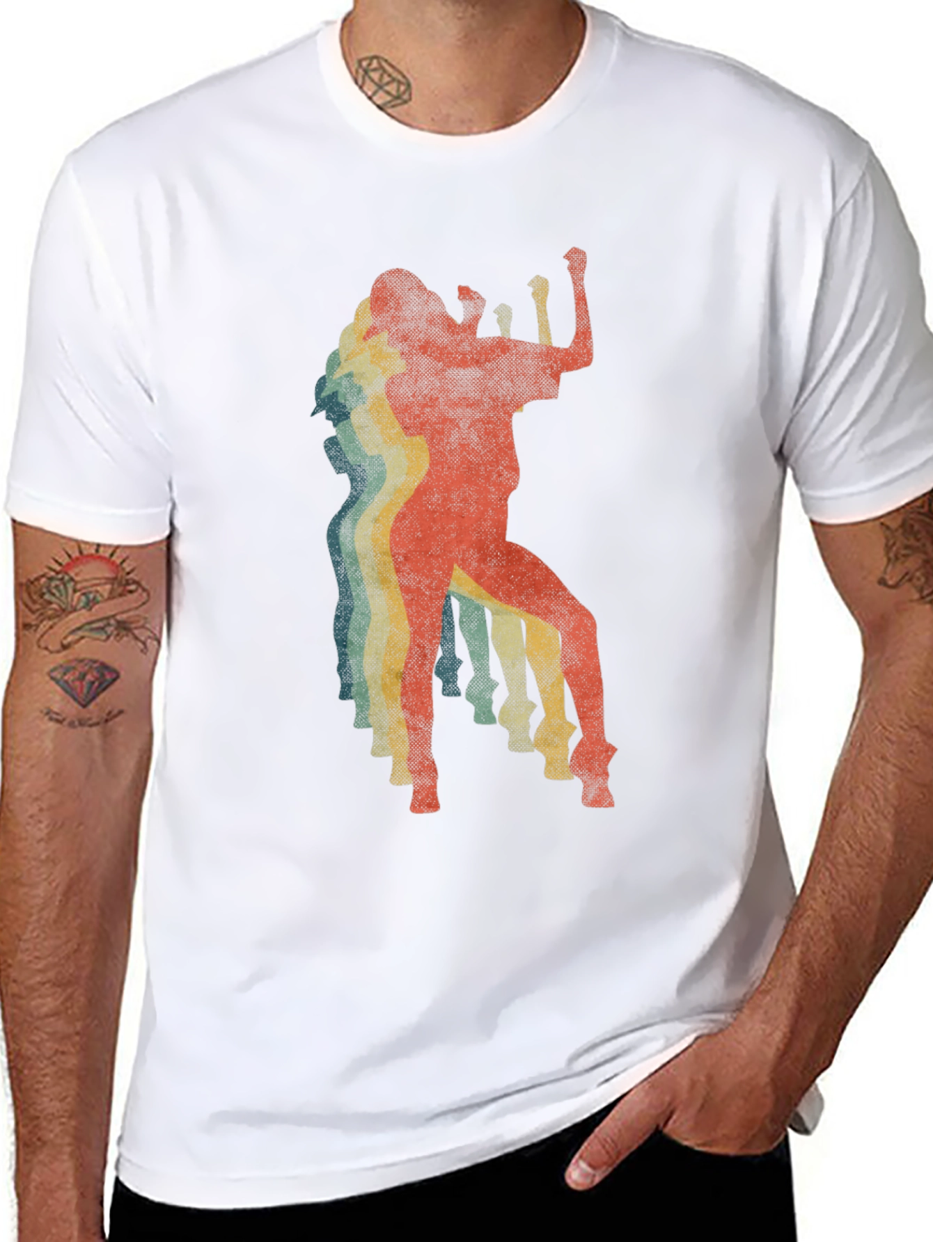 Retro Dancer Graphic T-Shirt - Vintage Style