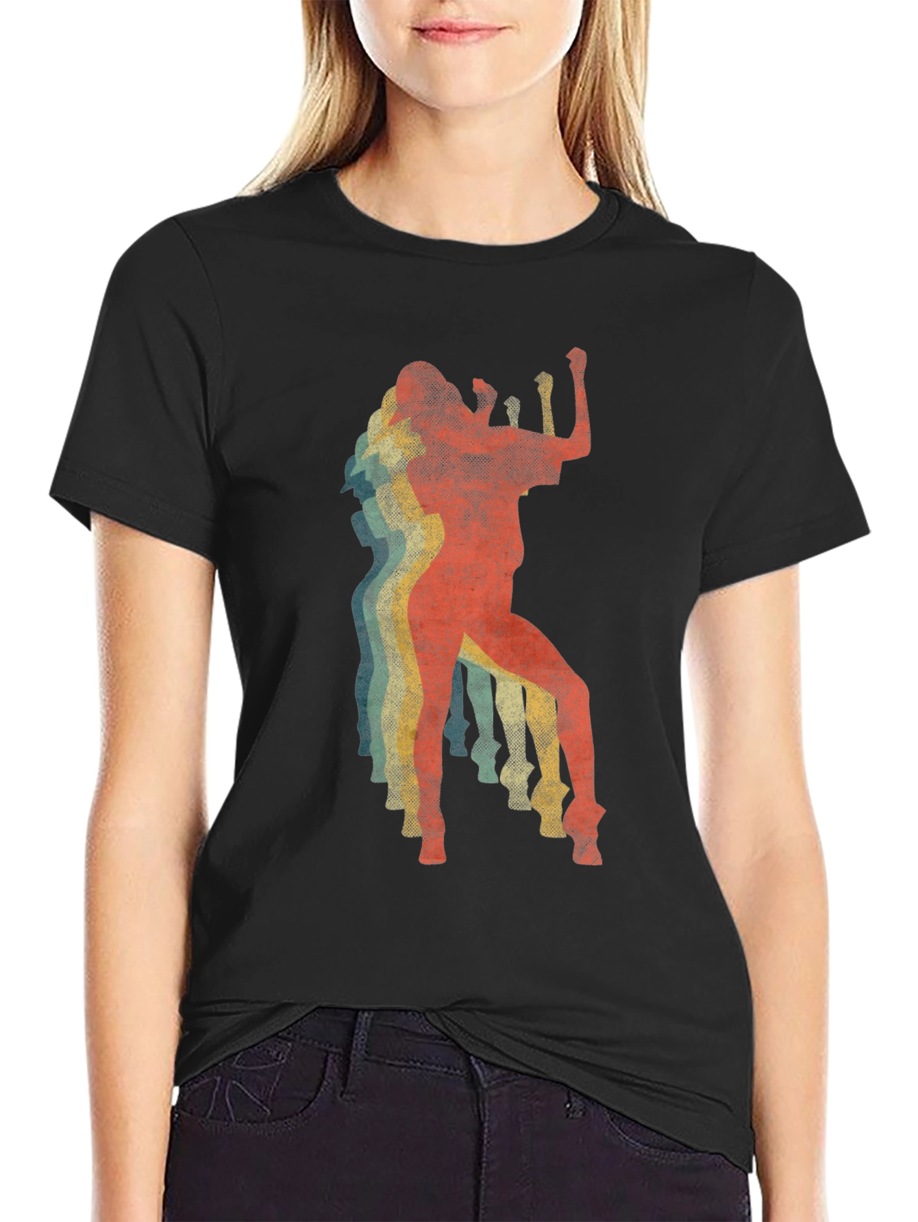 Retro Dancer Graphic T-Shirt - Vintage Style