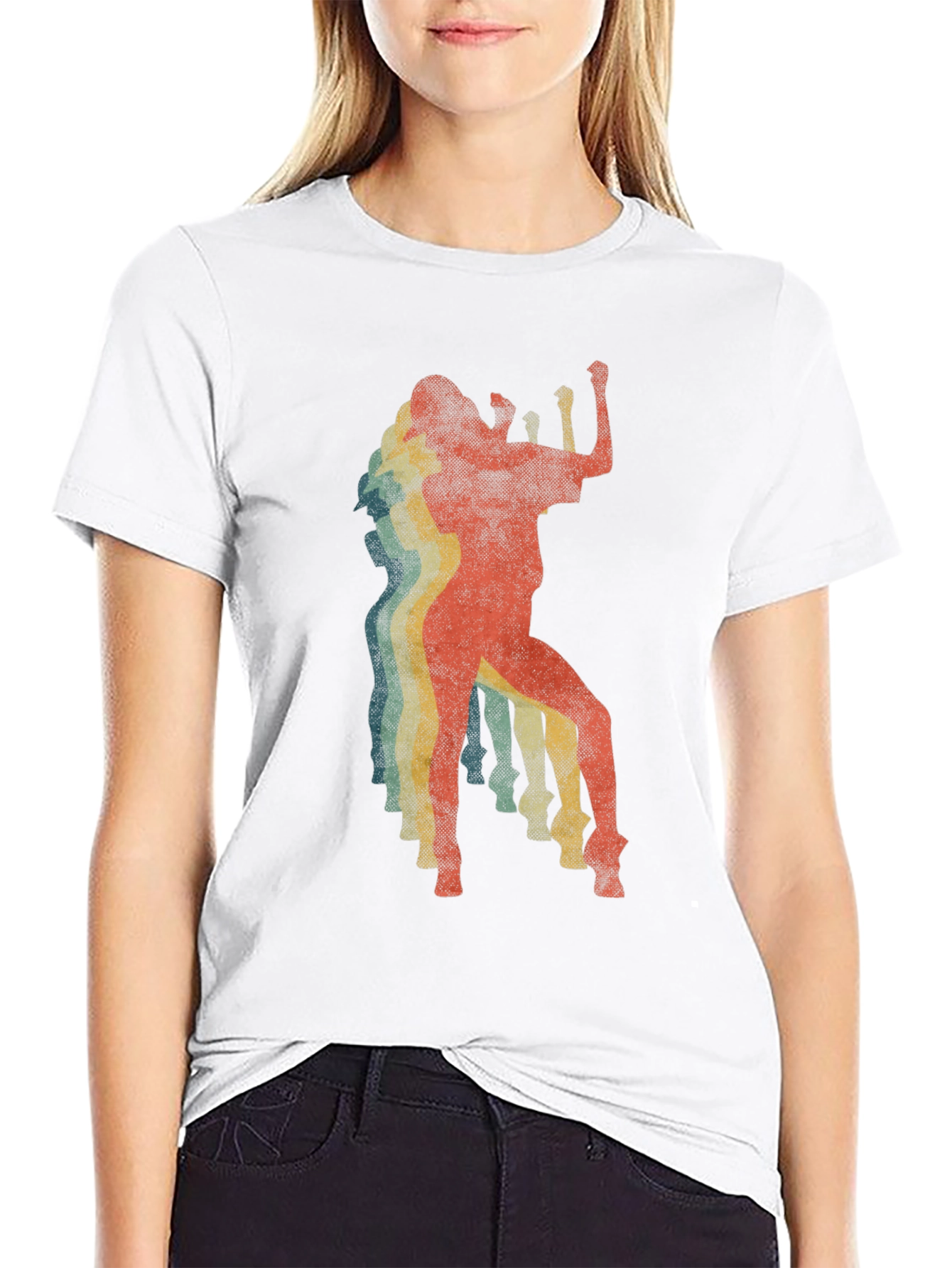 Retro Dancer Graphic T-Shirt - Vintage Style