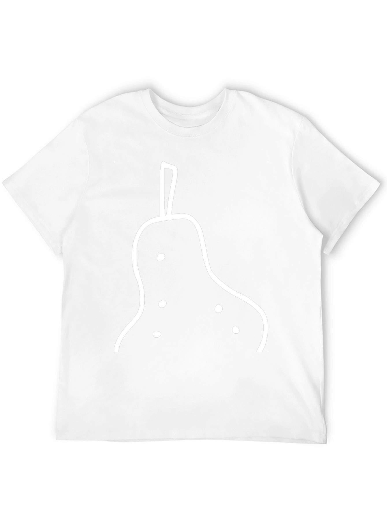 Abstract Pear Graphic Tee - Modern Minimalist Design