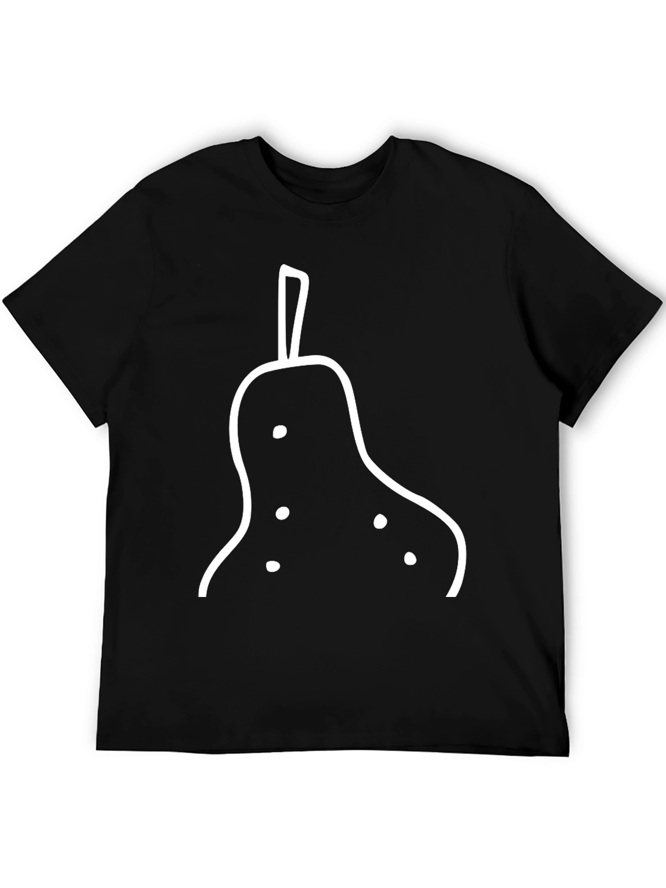 Abstract Pear Graphic Tee - Modern Minimalist Design