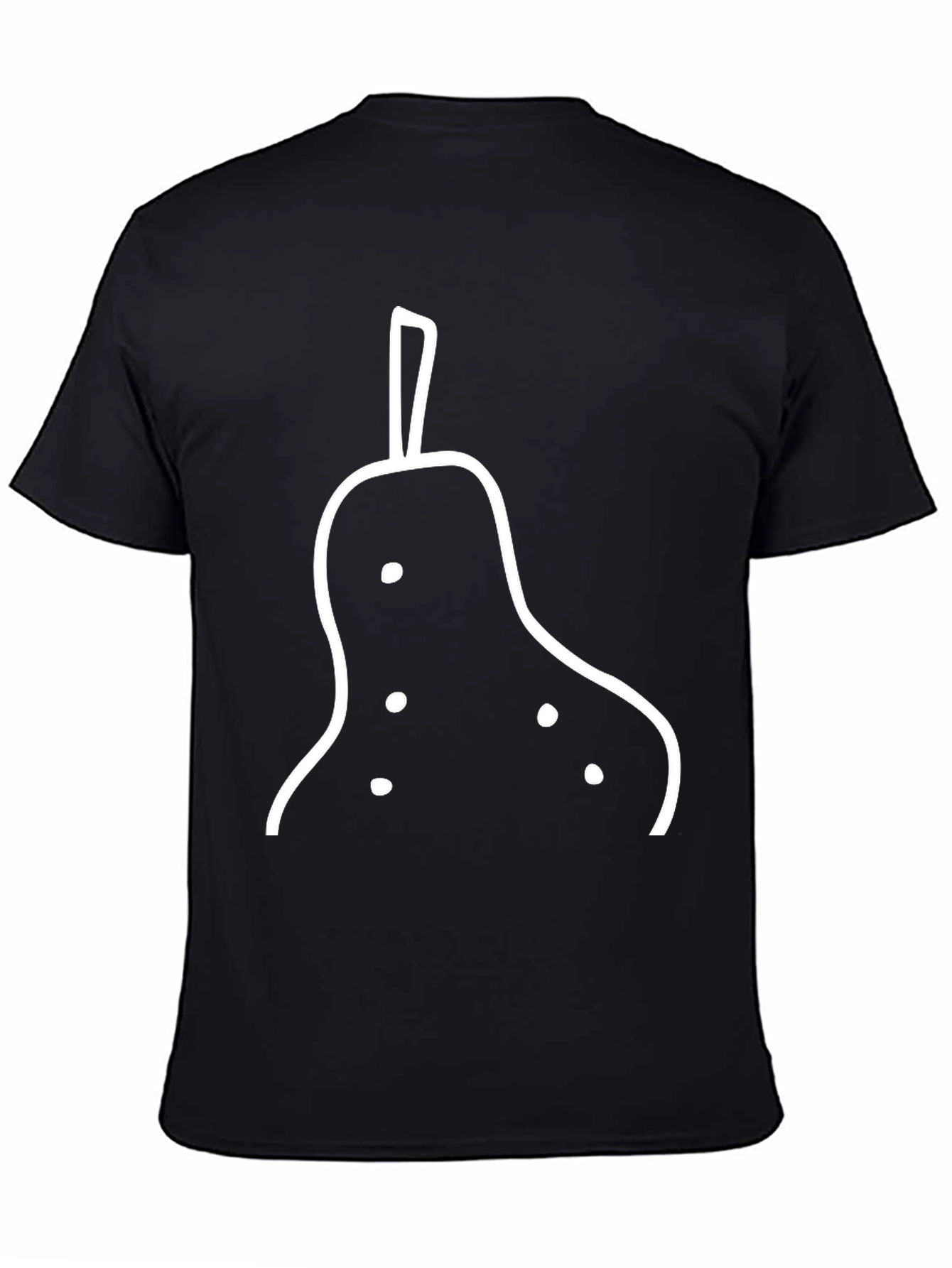 Abstract Pear Graphic Tee - Modern Minimalist Design