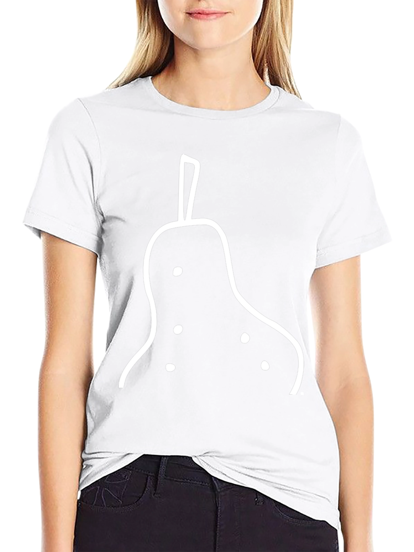 Abstract Pear Graphic Tee - Modern Minimalist Design