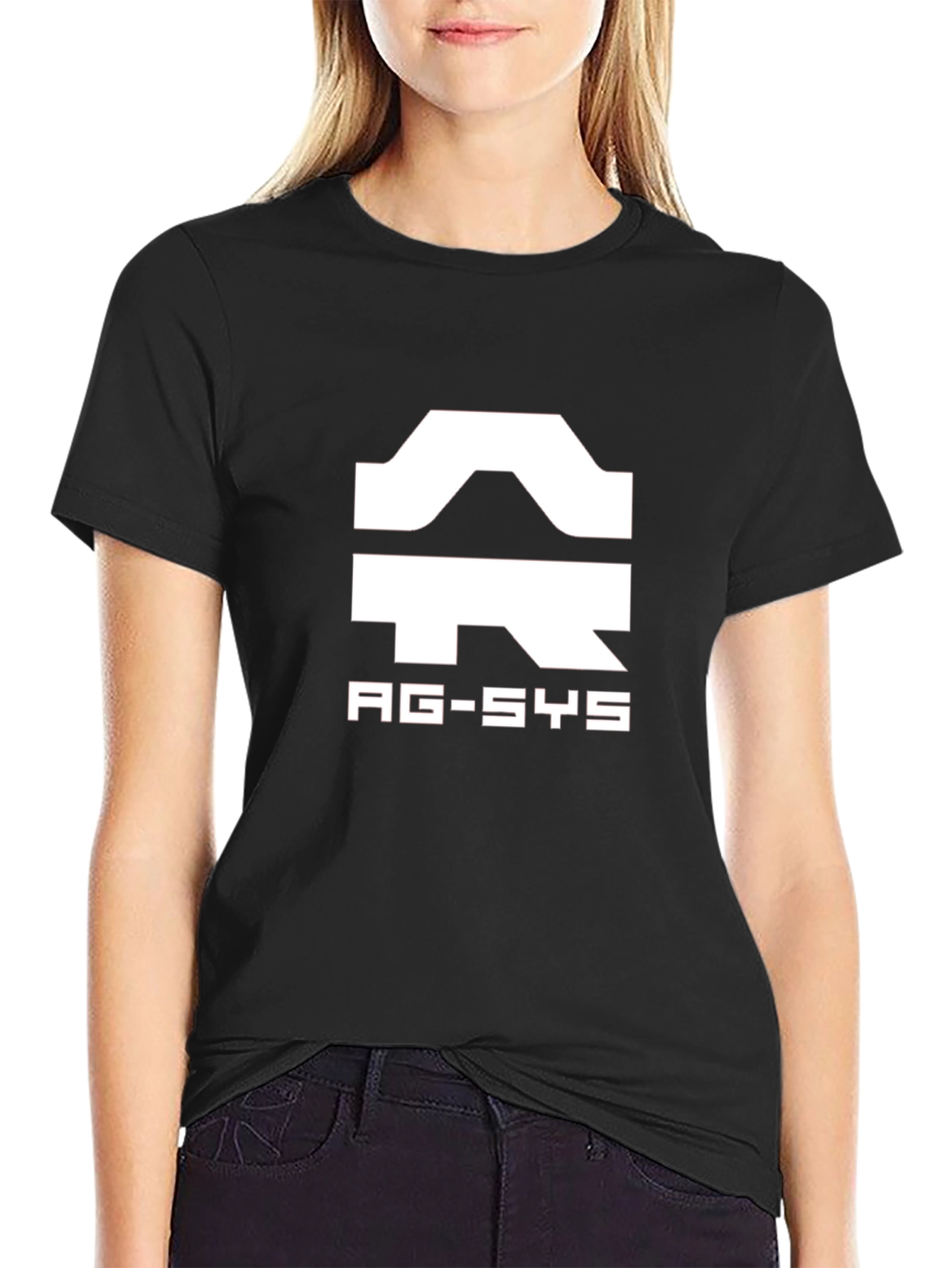 AG-SYS Graphic Black T-Shirt - Sci-Fi Inspired Design