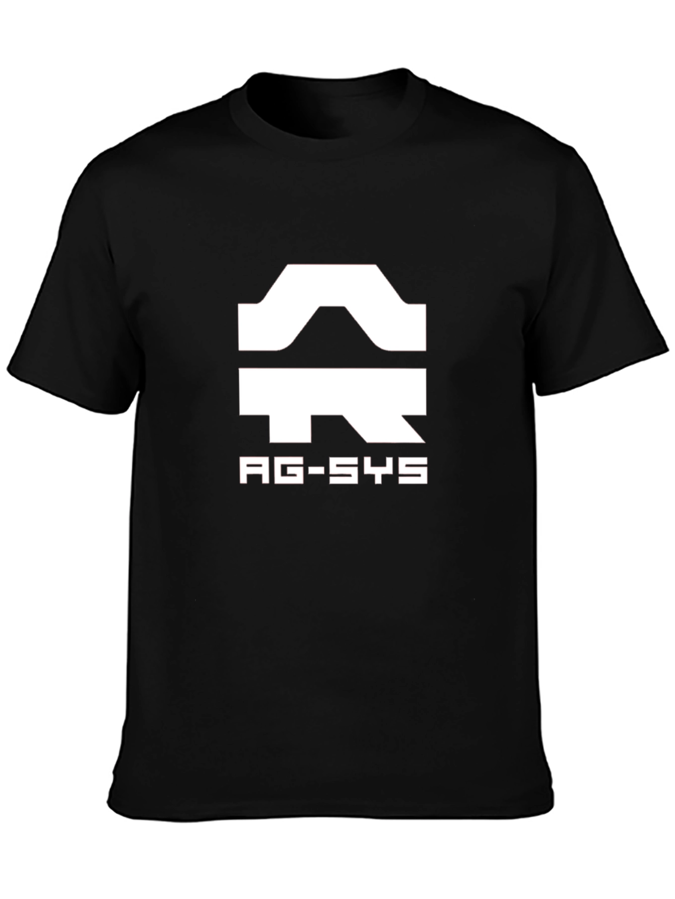 AG-SYS Graphic Black T-Shirt - Sci-Fi Inspired Design