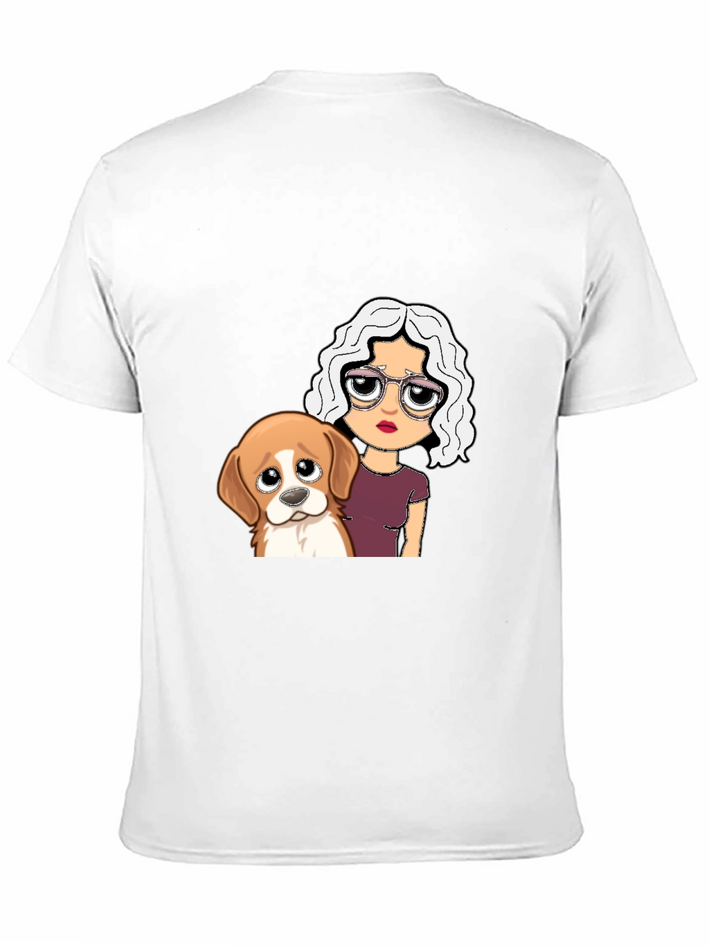 Dog & Girl Graphic Tee - Black Unisex T-Shirt