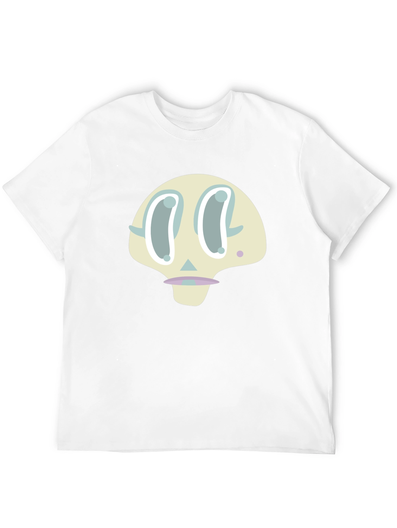 Cartoon Skull Graphic Print Black T-Shirt