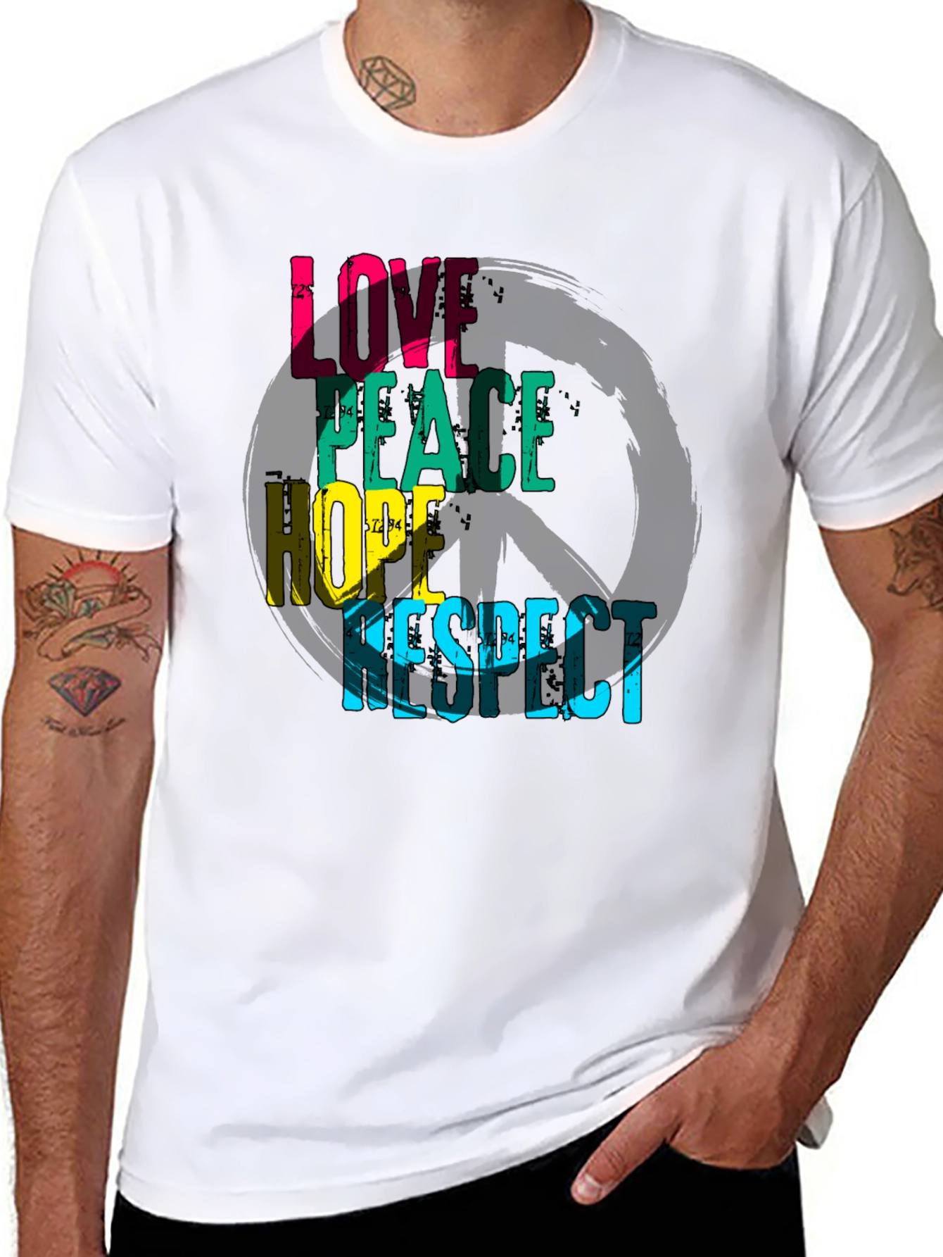 Love Peace Hope Respect Graphic T-Shirt