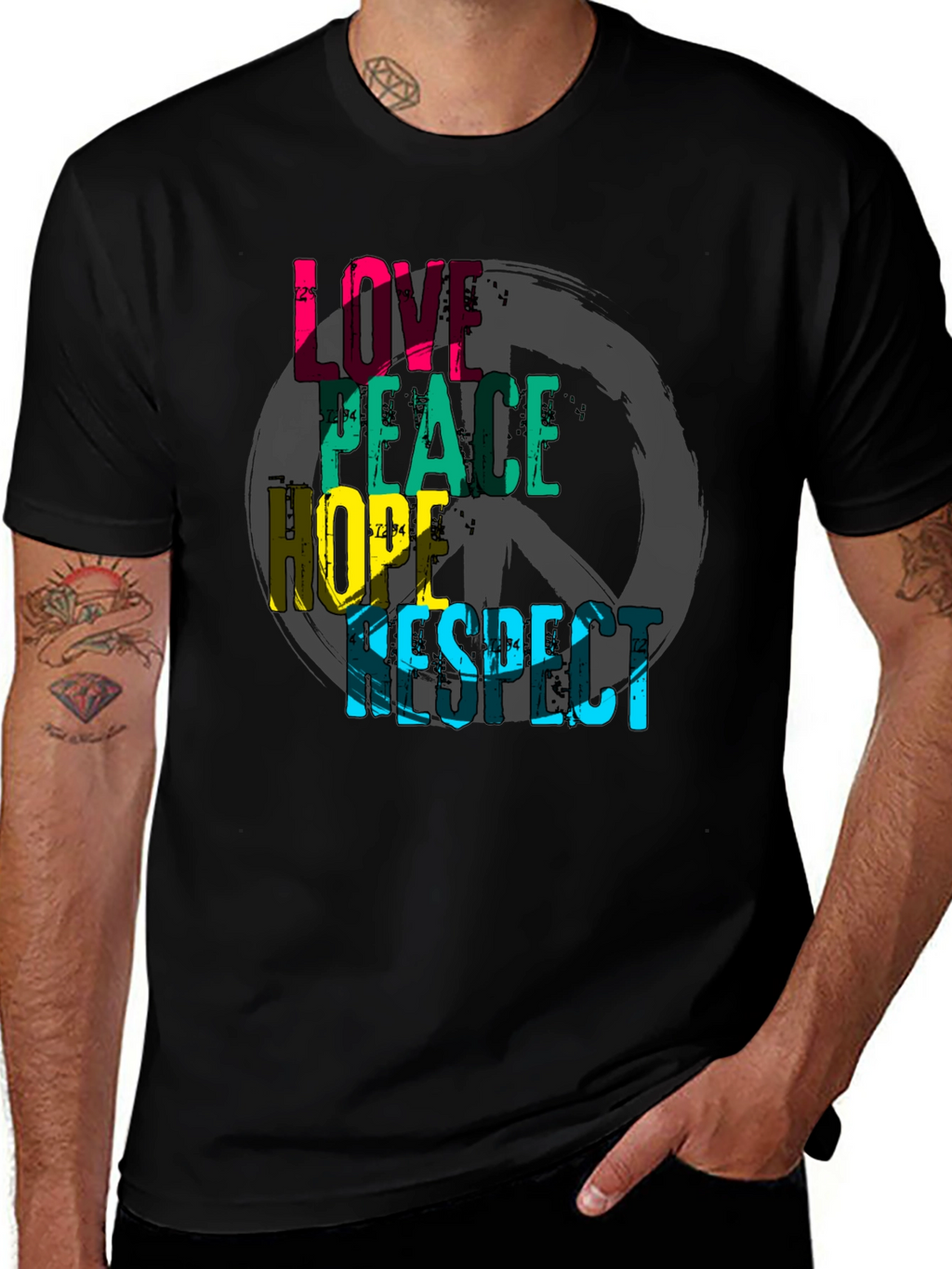Love Peace Hope Respect Graphic T-Shirt