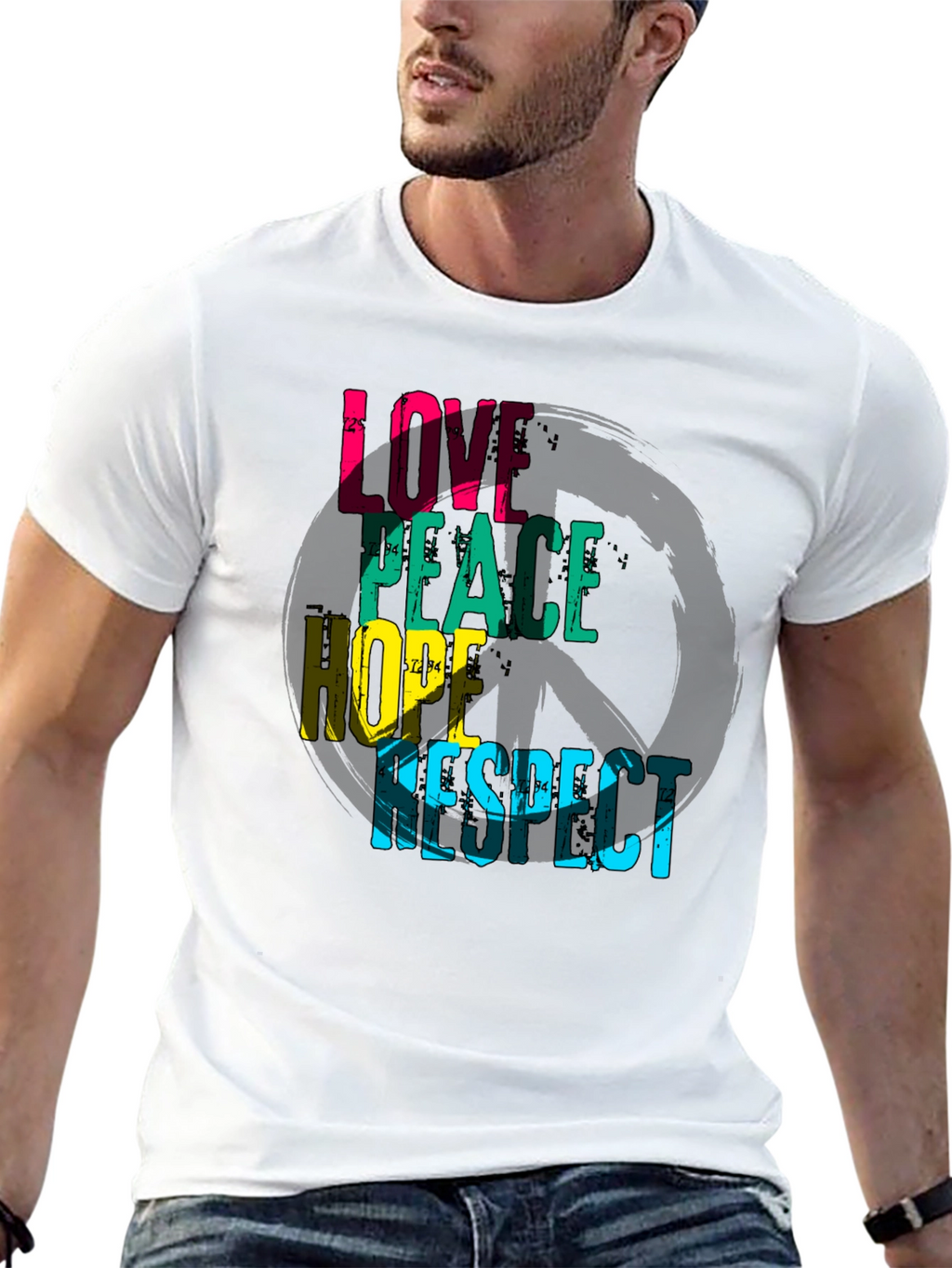 Love Peace Hope Respect Graphic T-Shirt