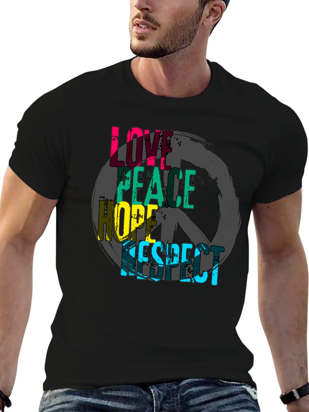 Love Peace Hope Respect Graphic T-Shirt