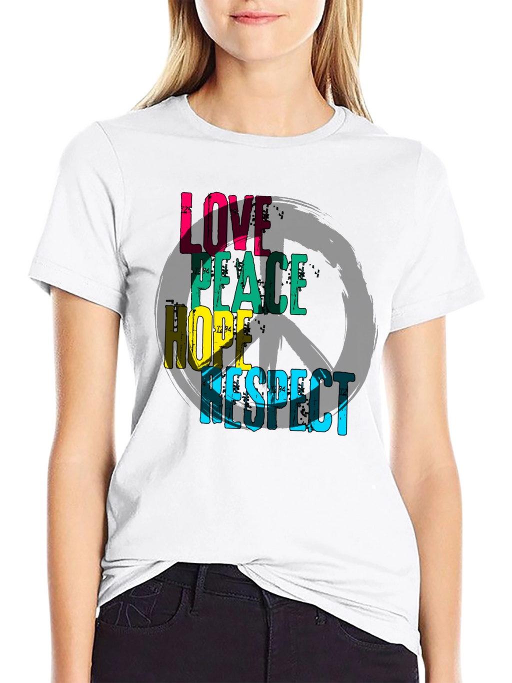 Love Peace Hope Respect Graphic T-Shirt