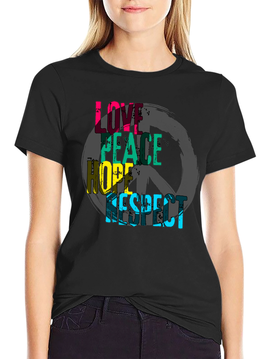 Love Peace Hope Respect Graphic T-Shirt