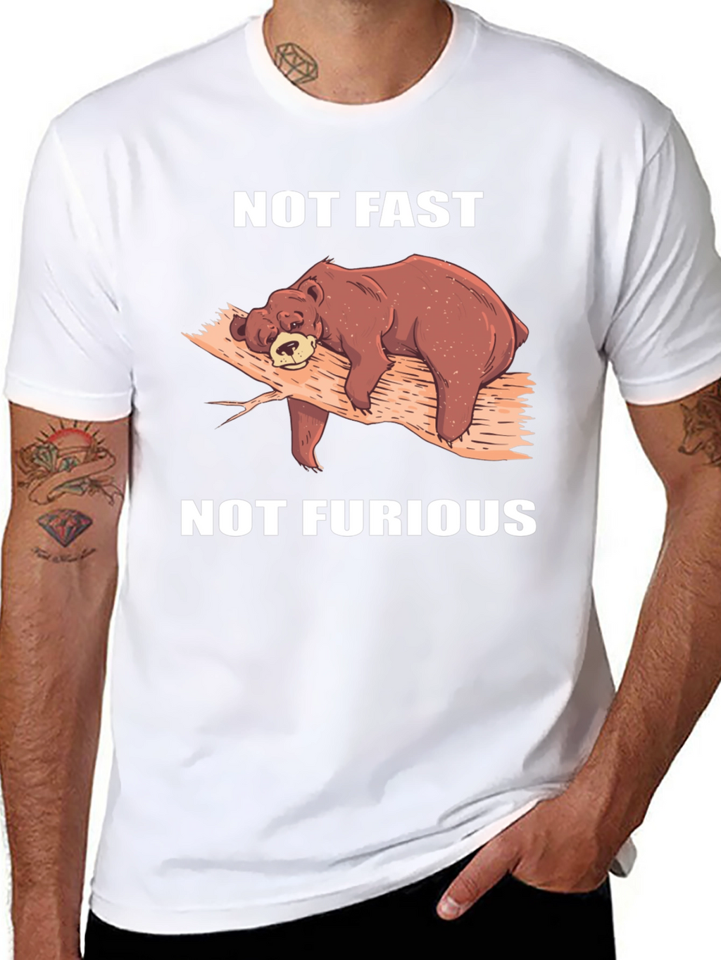 Not Fast Not Furious Bear T-Shirt