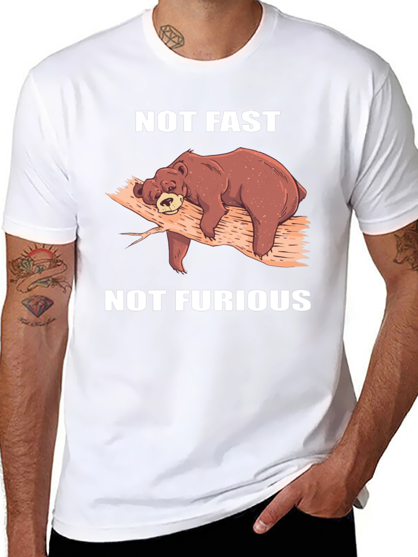 Not Fast Not Furious Bear T-Shirt