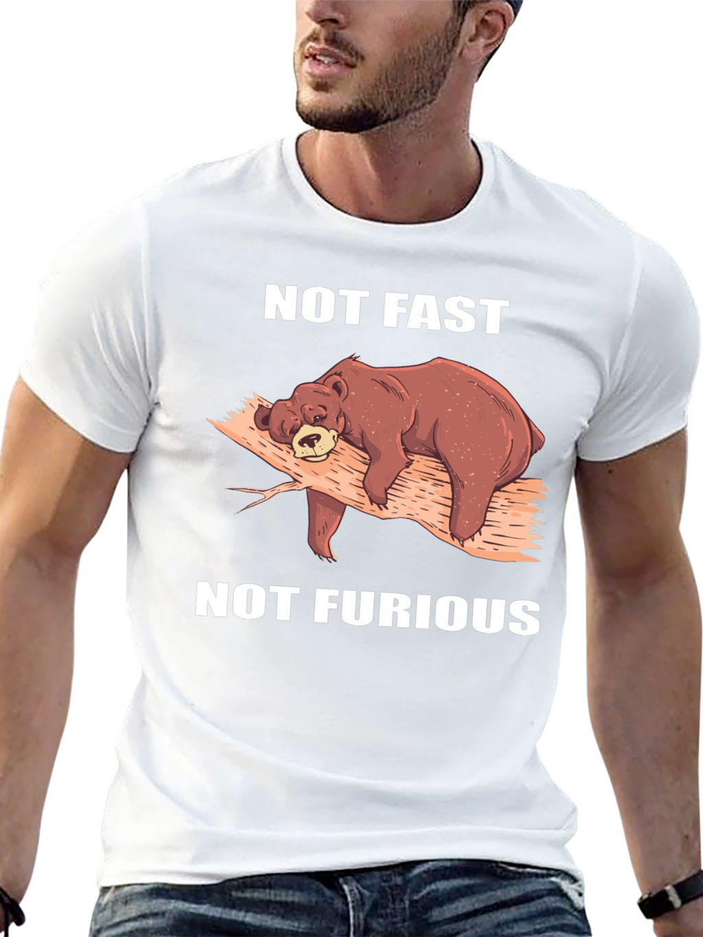 Not Fast Not Furious Bear T-Shirt
