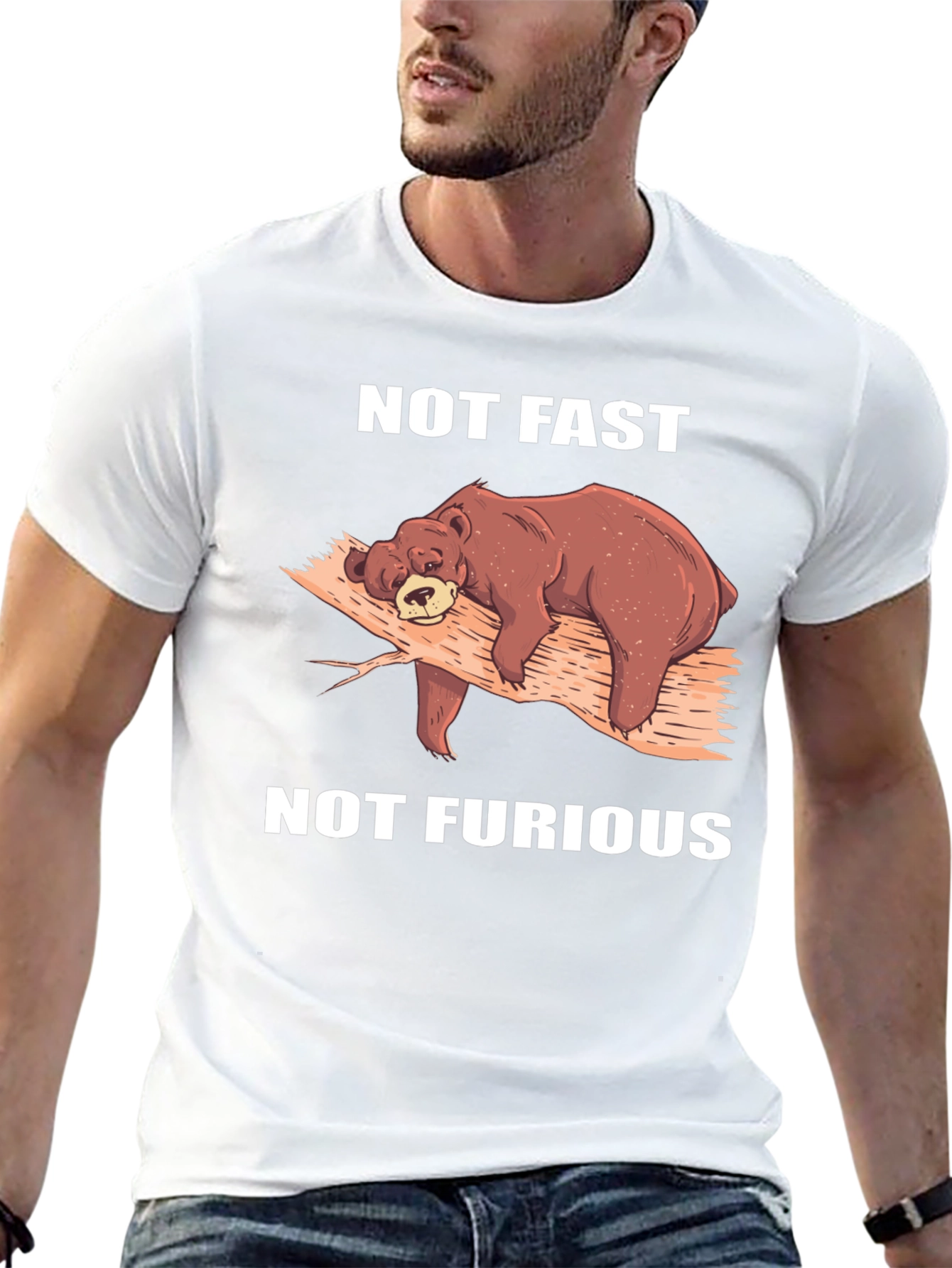 Not Fast Not Furious Bear T-Shirt