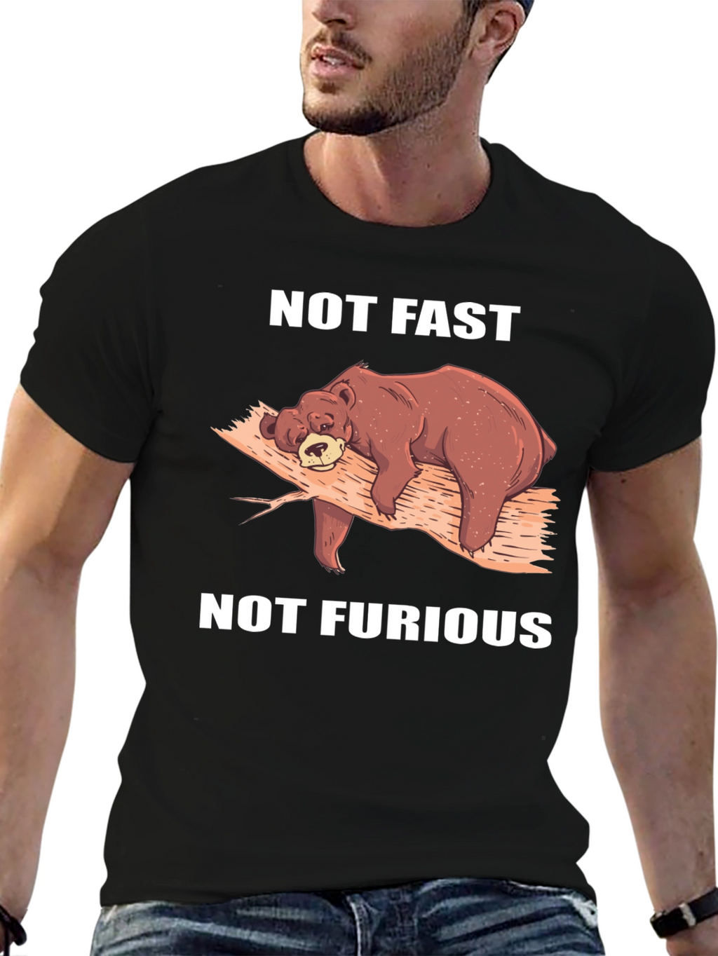 Not Fast Not Furious Bear T-Shirt