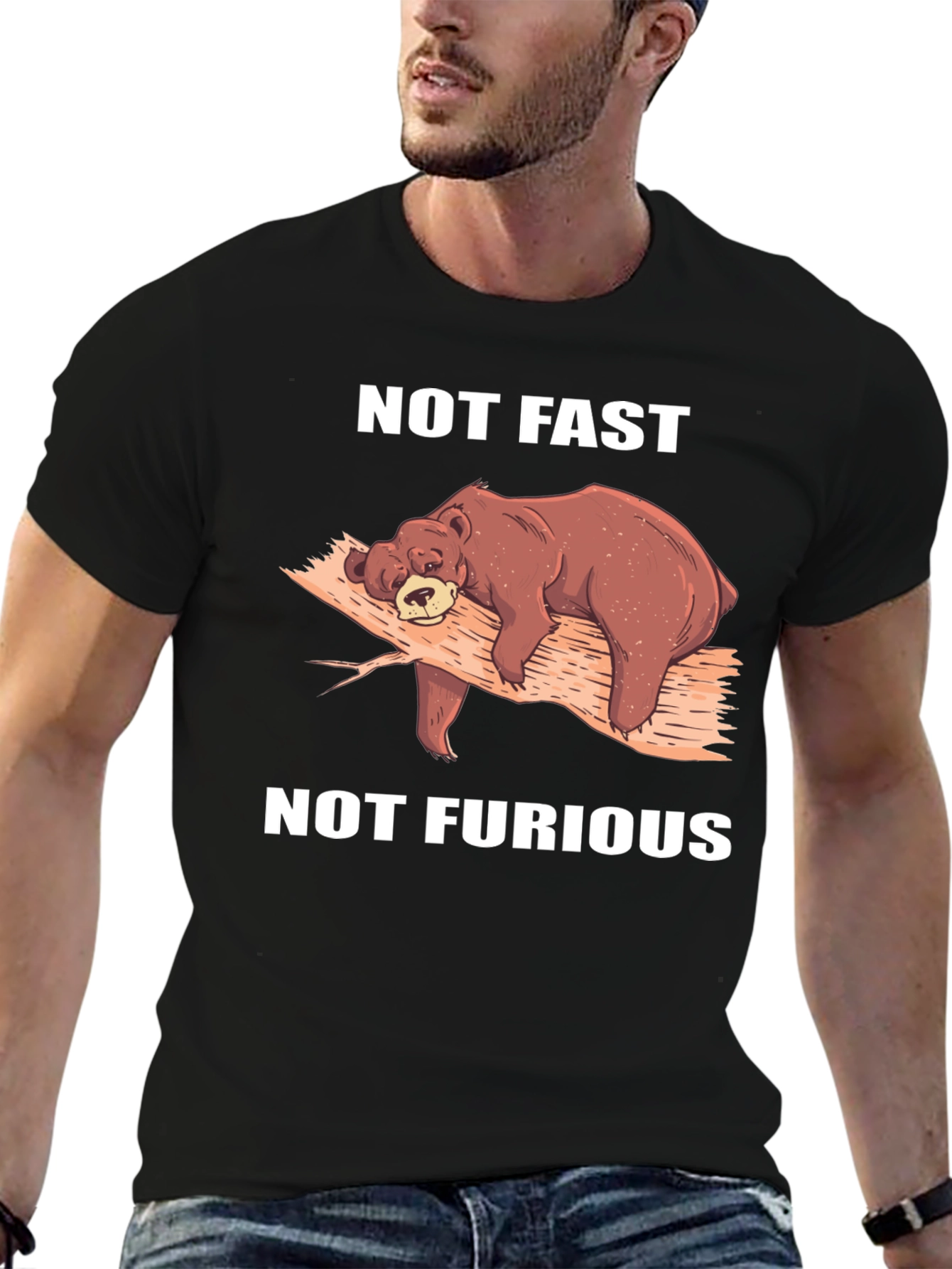 Not Fast Not Furious Bear T-Shirt