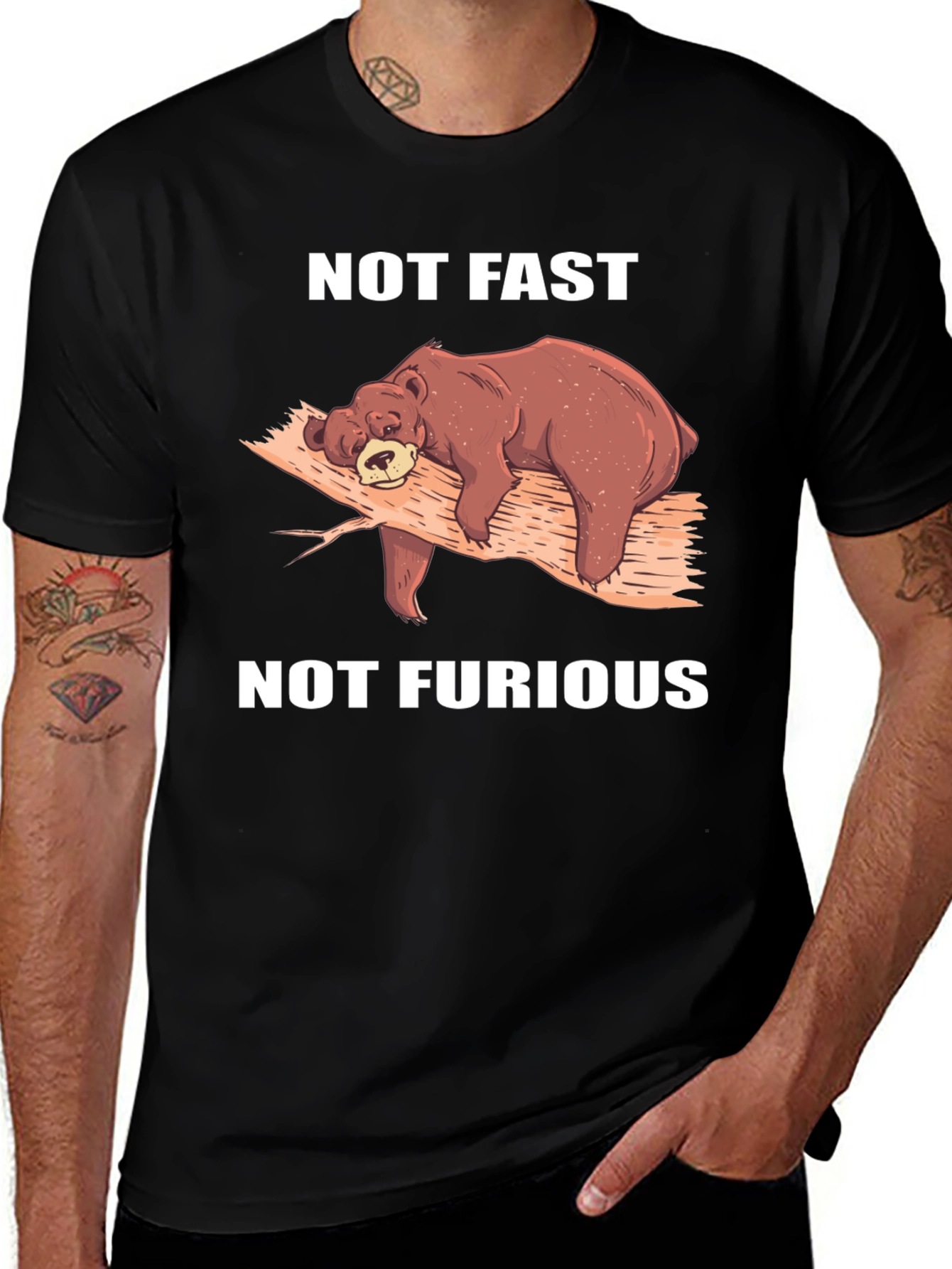 Not Fast Not Furious Bear T-Shirt