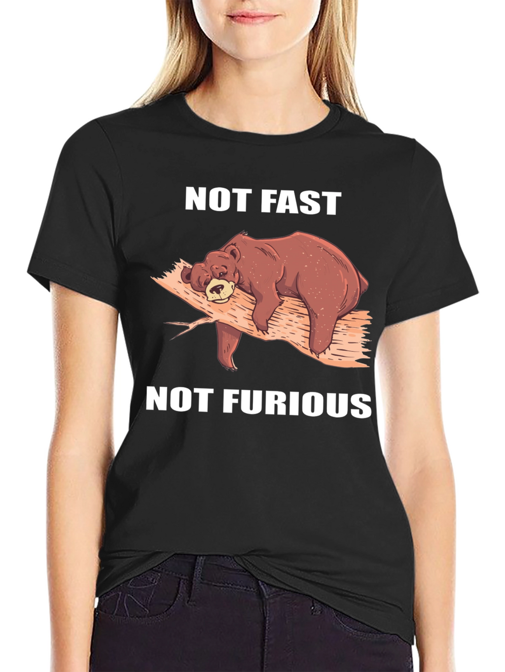 Not Fast Not Furious Bear T-Shirt