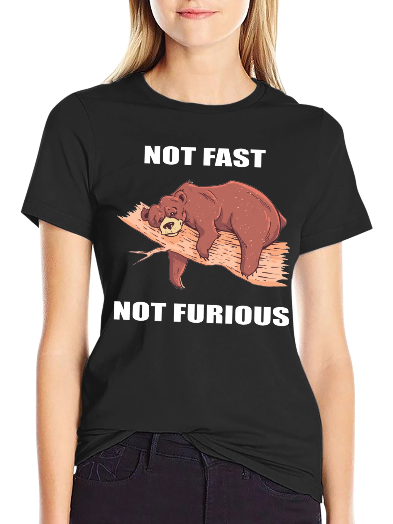 Not Fast Not Furious Bear T-Shirt