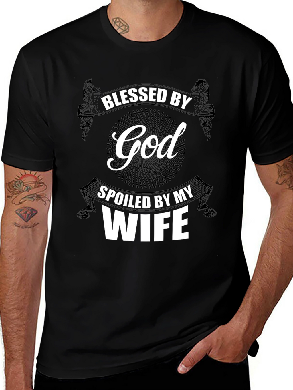 Blessed by God Spoiled by My Wife T-Shirt