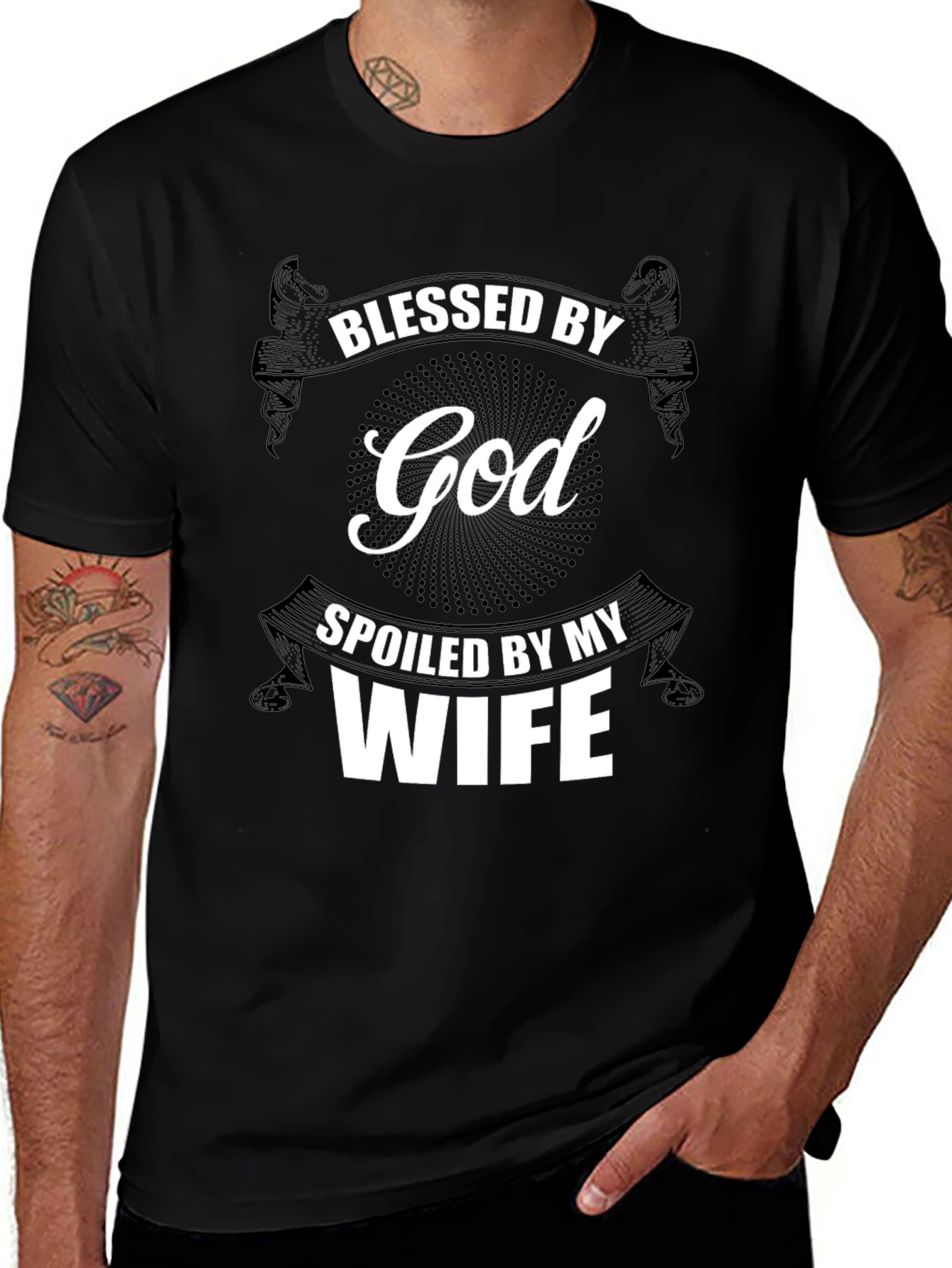Blessed by God Spoiled by My Wife T-Shirt