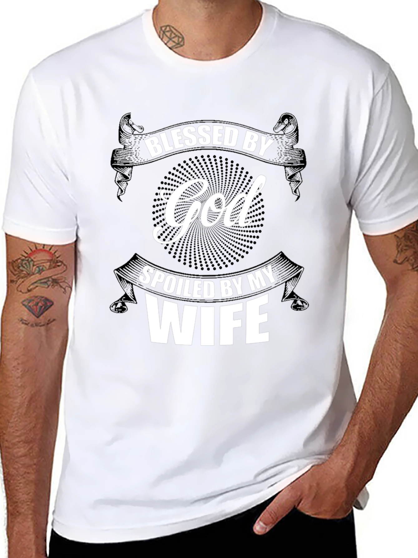 Blessed by God Spoiled by My Wife T-Shirt