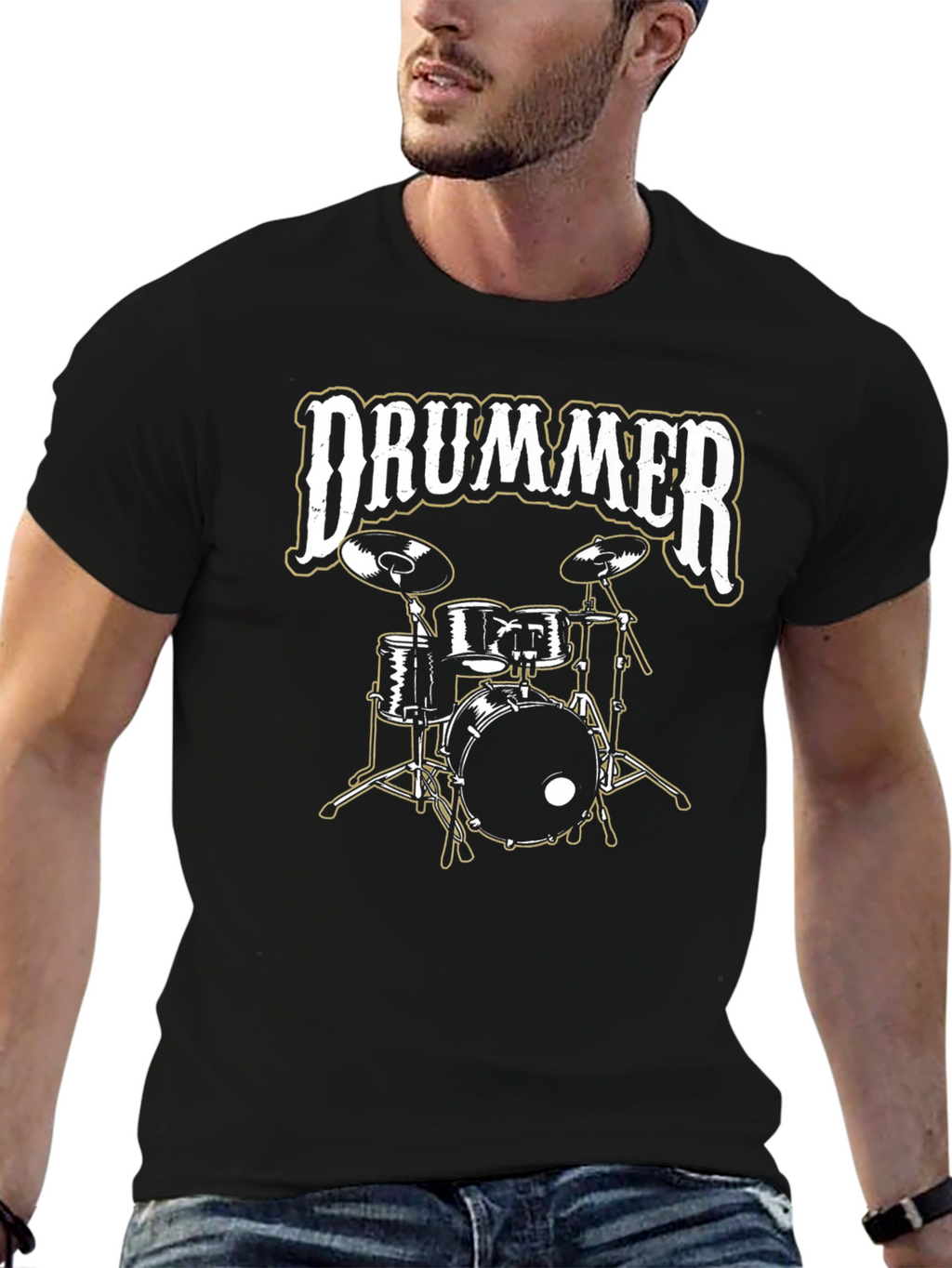 Drummer Graphic Tee - Music Lover T-Shirt