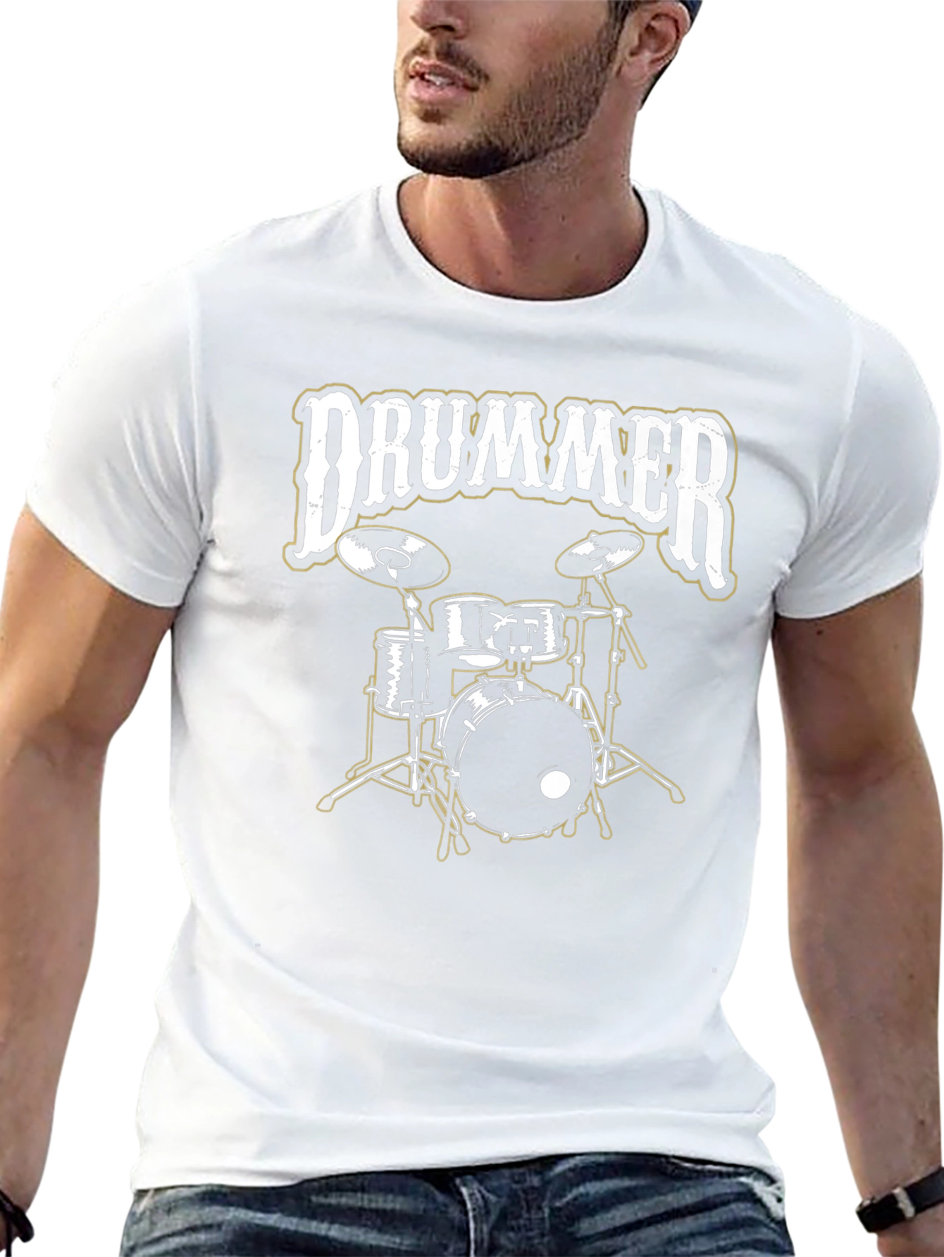 Drummer Graphic Tee - Music Lover T-Shirt