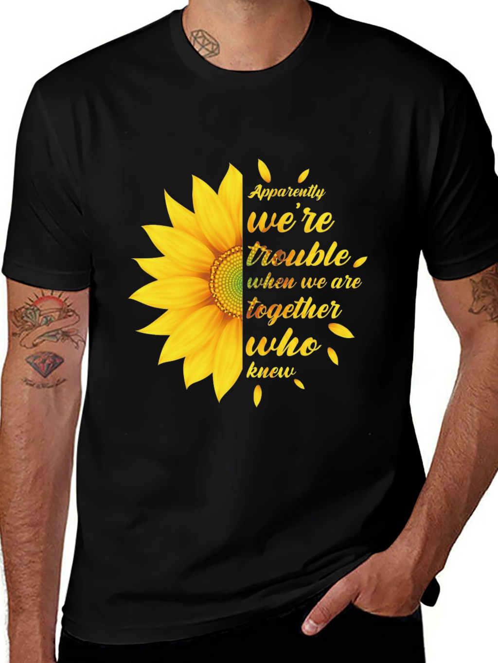 Sunflower Graphic Tee - Apparently Were Trouble