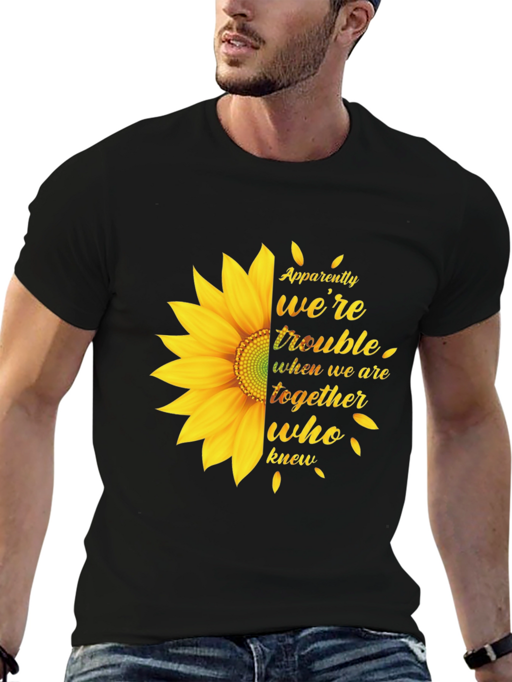 Sunflower Graphic Tee - Apparently Were Trouble