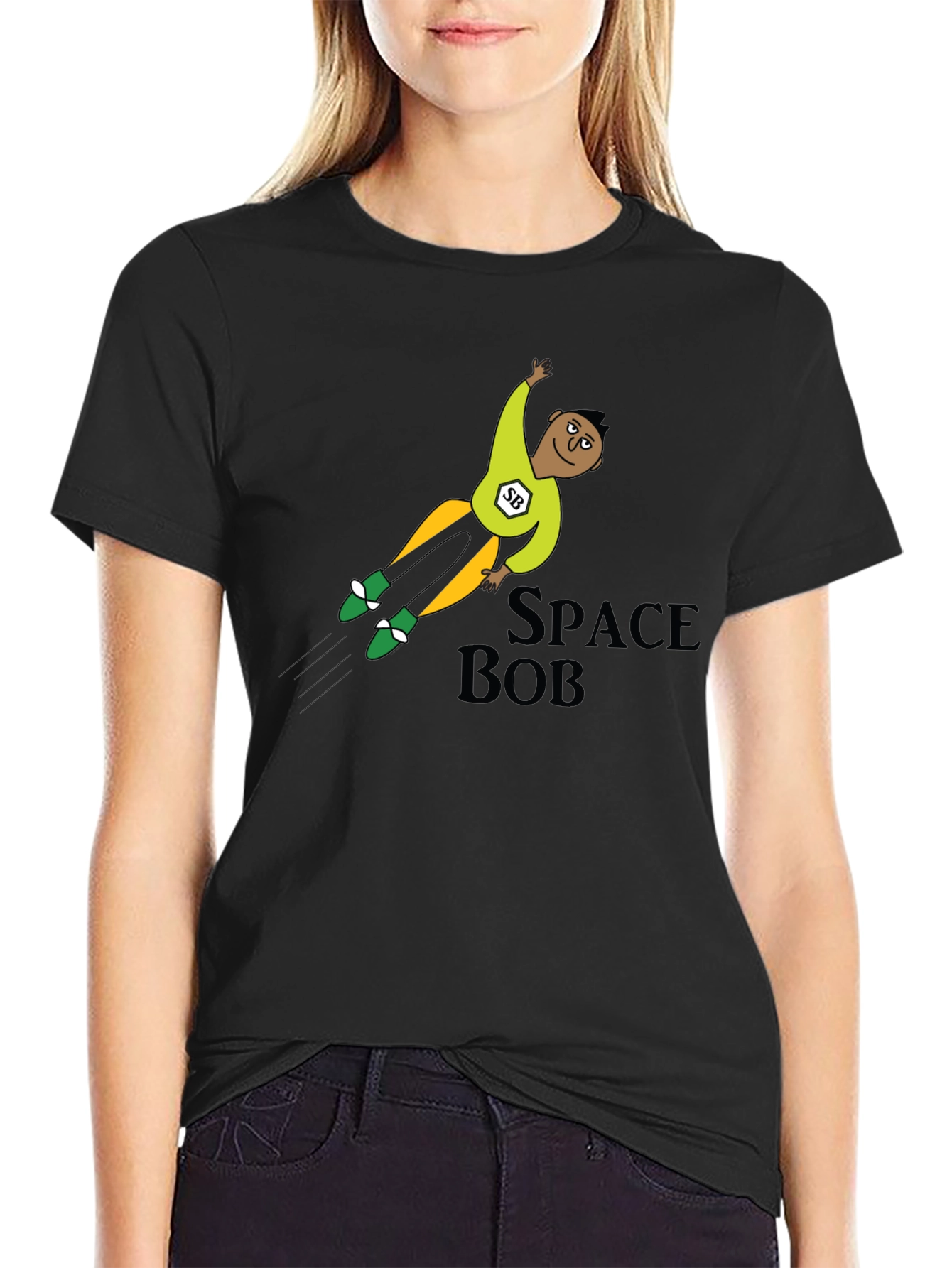 Space Bob T-Shirt: Cartoon Hero Tee