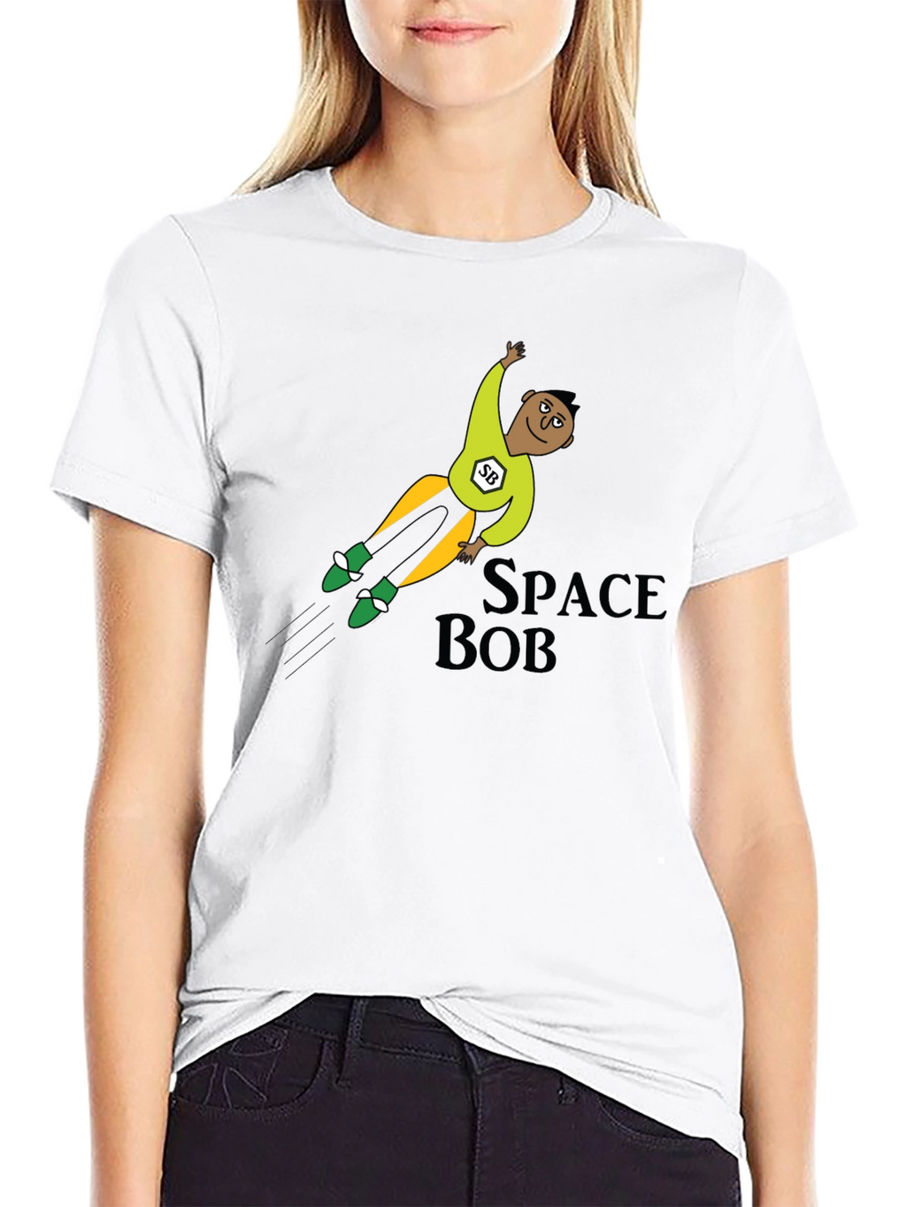 Space Bob T-Shirt: Cartoon Hero Tee