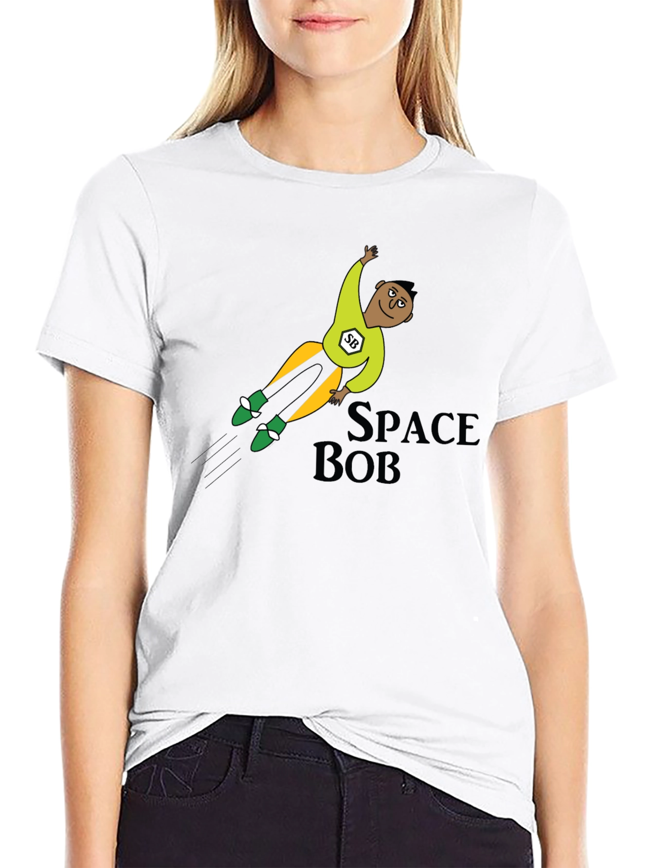 Space Bob T-Shirt: Cartoon Hero Tee
